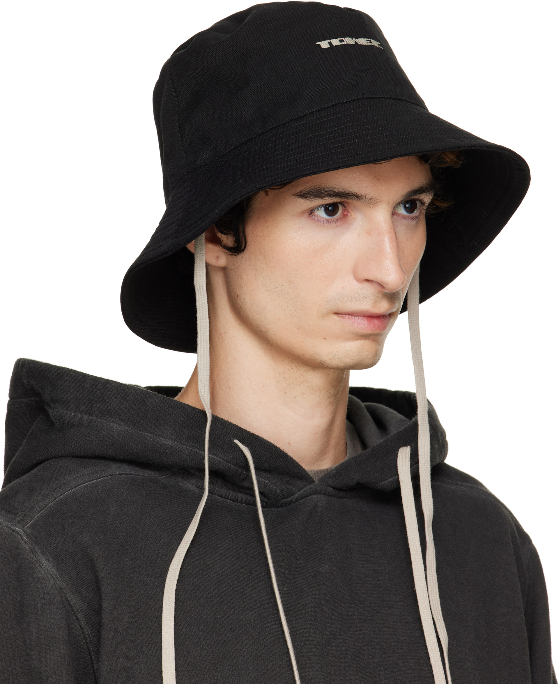 Rick Owens DRKSHDW: ブラック 'Tower' バケットハット | SSENSE 日本