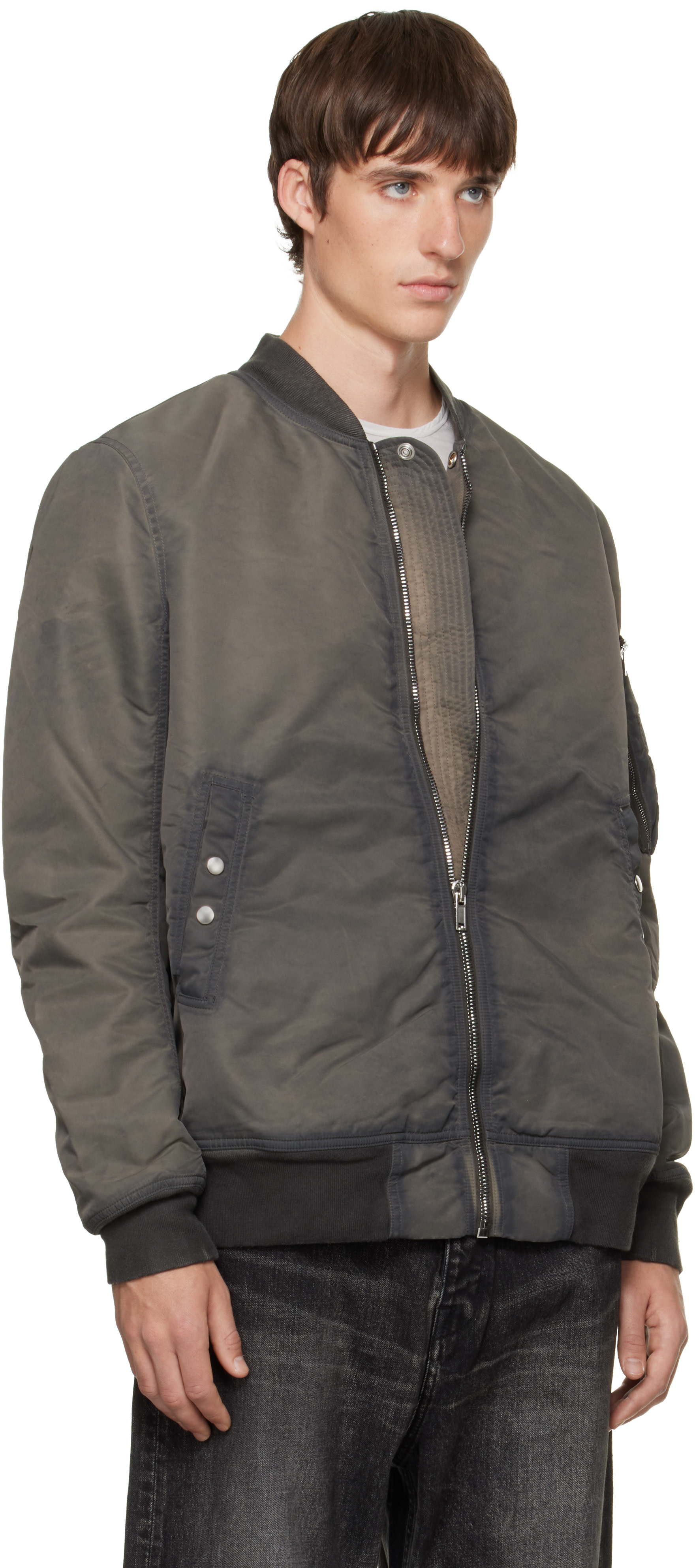 Rick Owens DRKSHDW - Gray Tower Classic Flight Jacket