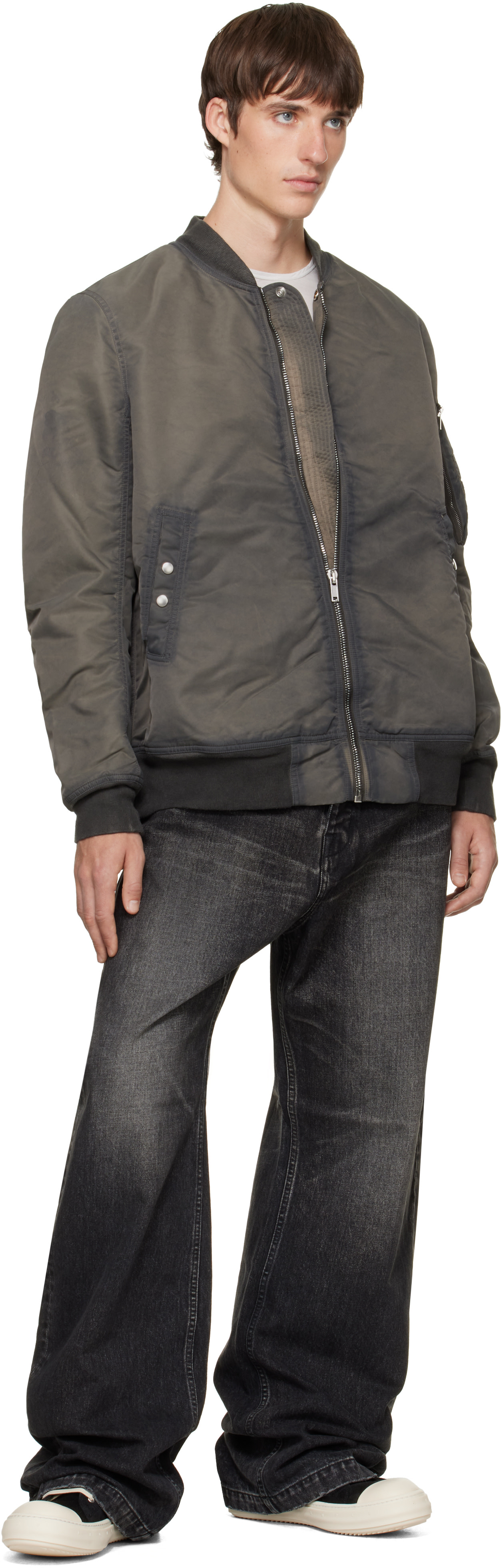 Rick Owens DRKSHDW - Gray Tower Classic Flight Jacket