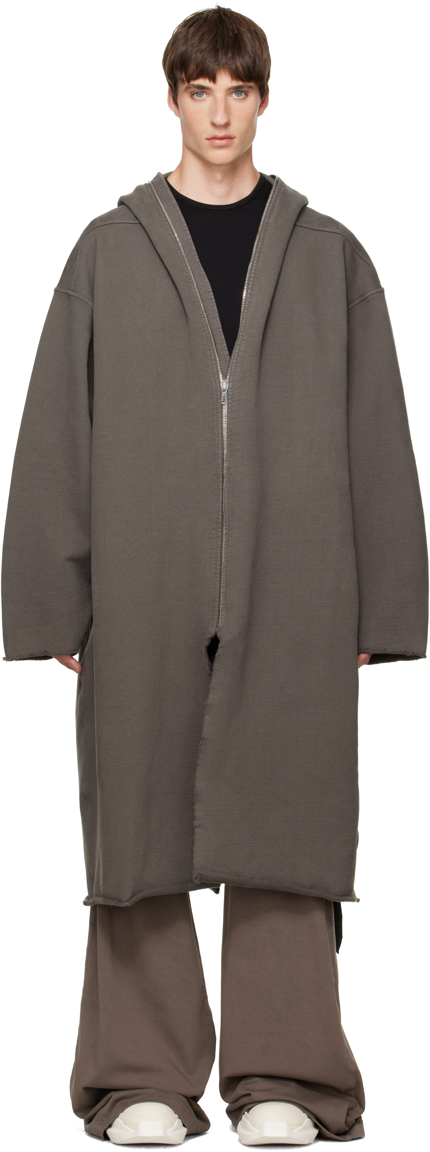 Rick Owens DRKSHDW: トープ Tower Wide マックコート | SSENSE 日本