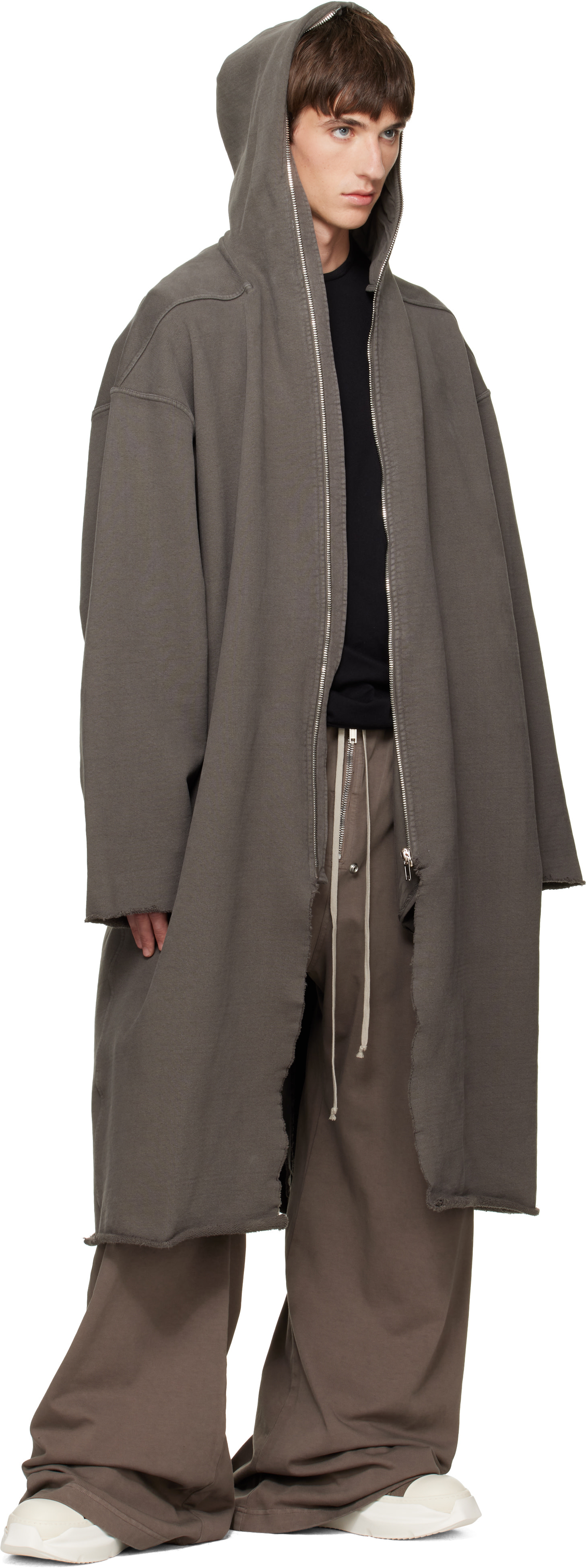 Rick Owens DRKSHDW: トープ Tower Wide マックコート | SSENSE 日本