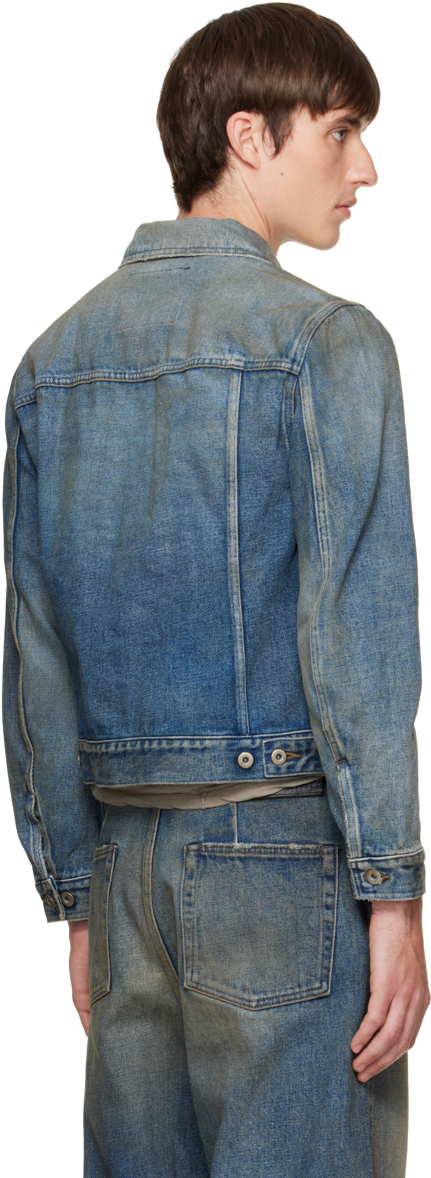Rick Owens DRKSHDW: ブルー Tower Stargroves デニムジャケット