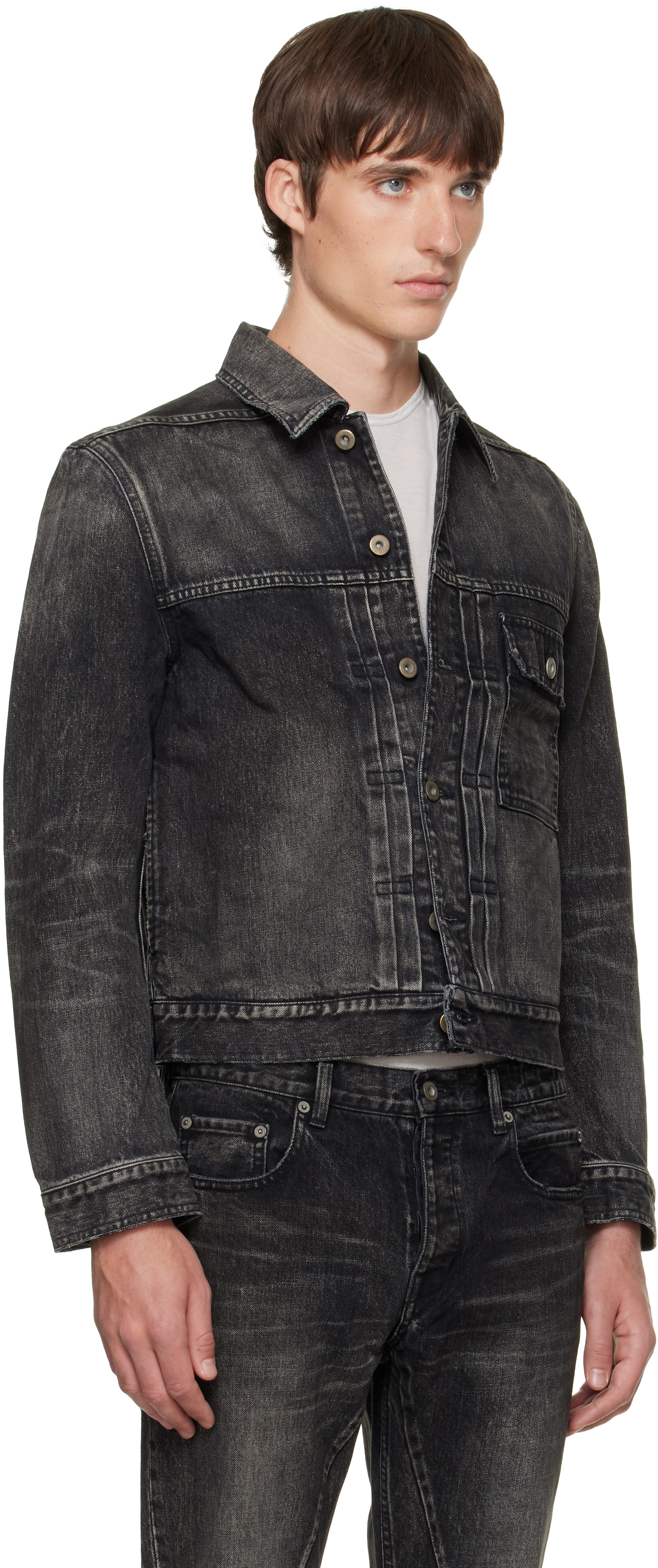 Rick Owens DRKSHDW: ブラック Tower Stargroves デニムジャケット