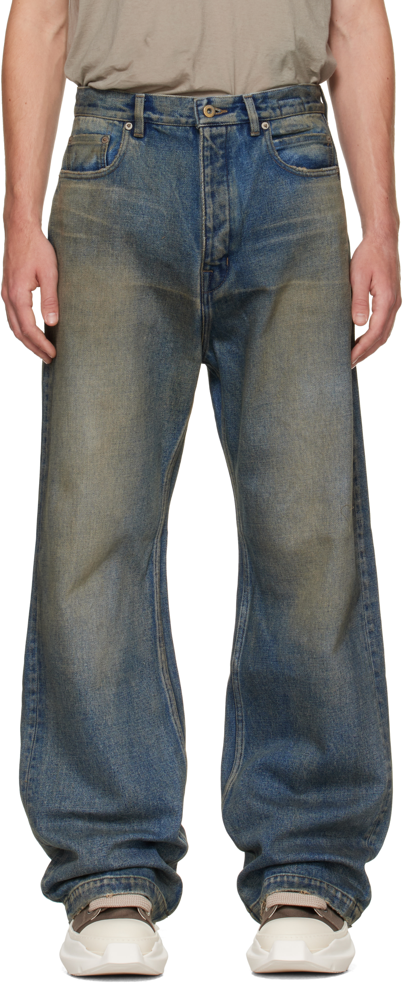 Rick Owens DRKSHDW - ブルー Tower Strobe ジーンズ