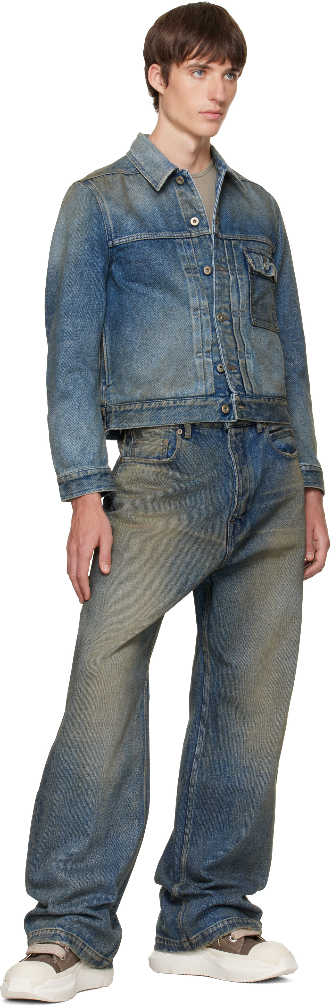 Rick Owens DRKSHDW - ブルー Tower Strobe ジーンズ