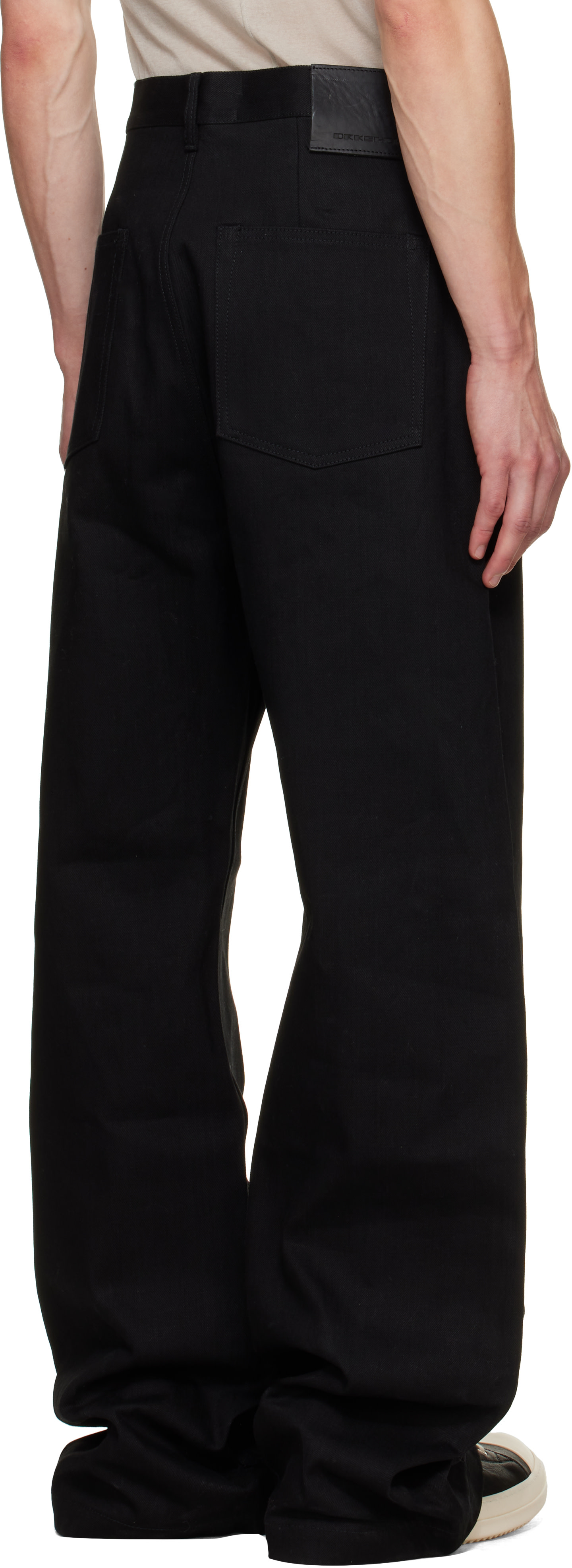 Rick Owens Drkshdw - 블랙 타워 스트로브 데님 진