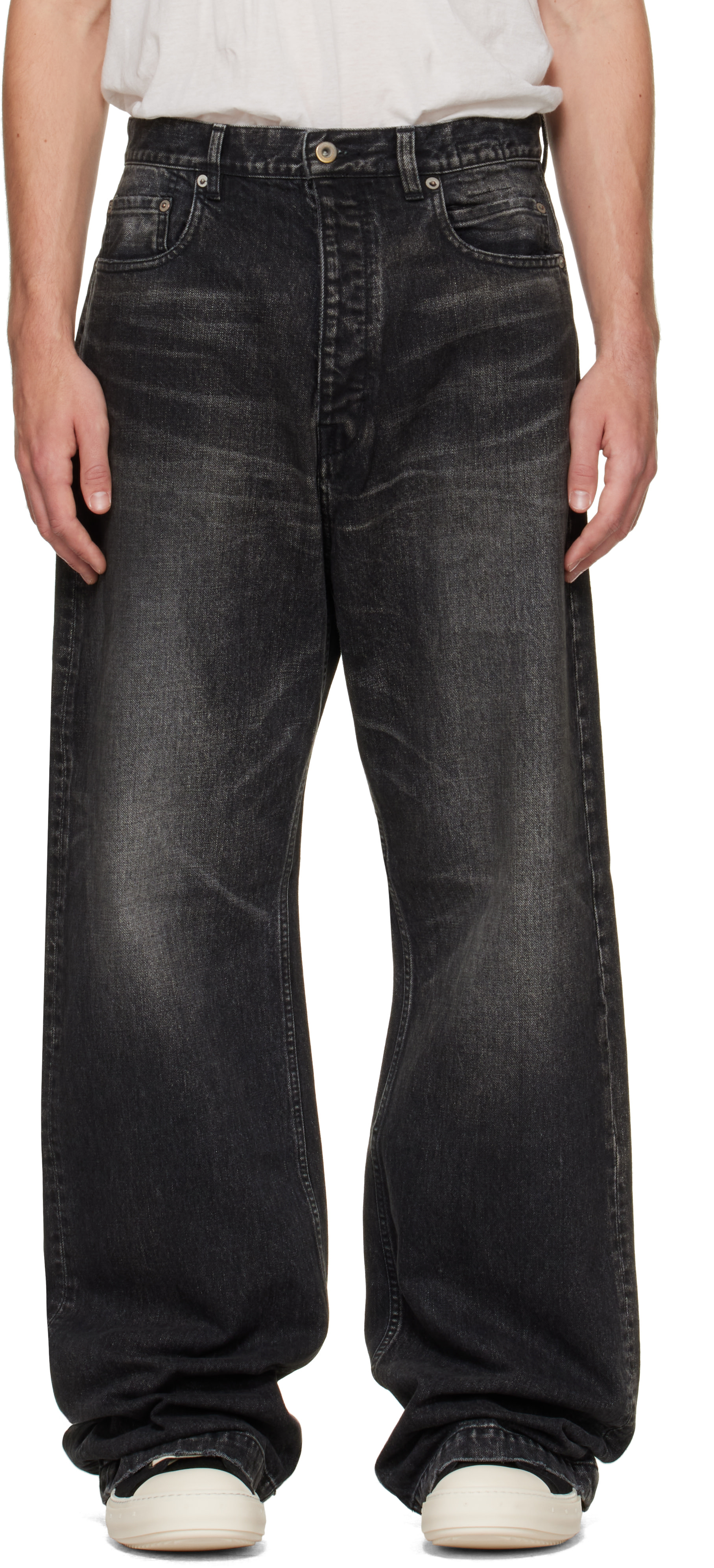 Rick Owens DRKSHDW - ブラック Tower Strobe ジーンズ
