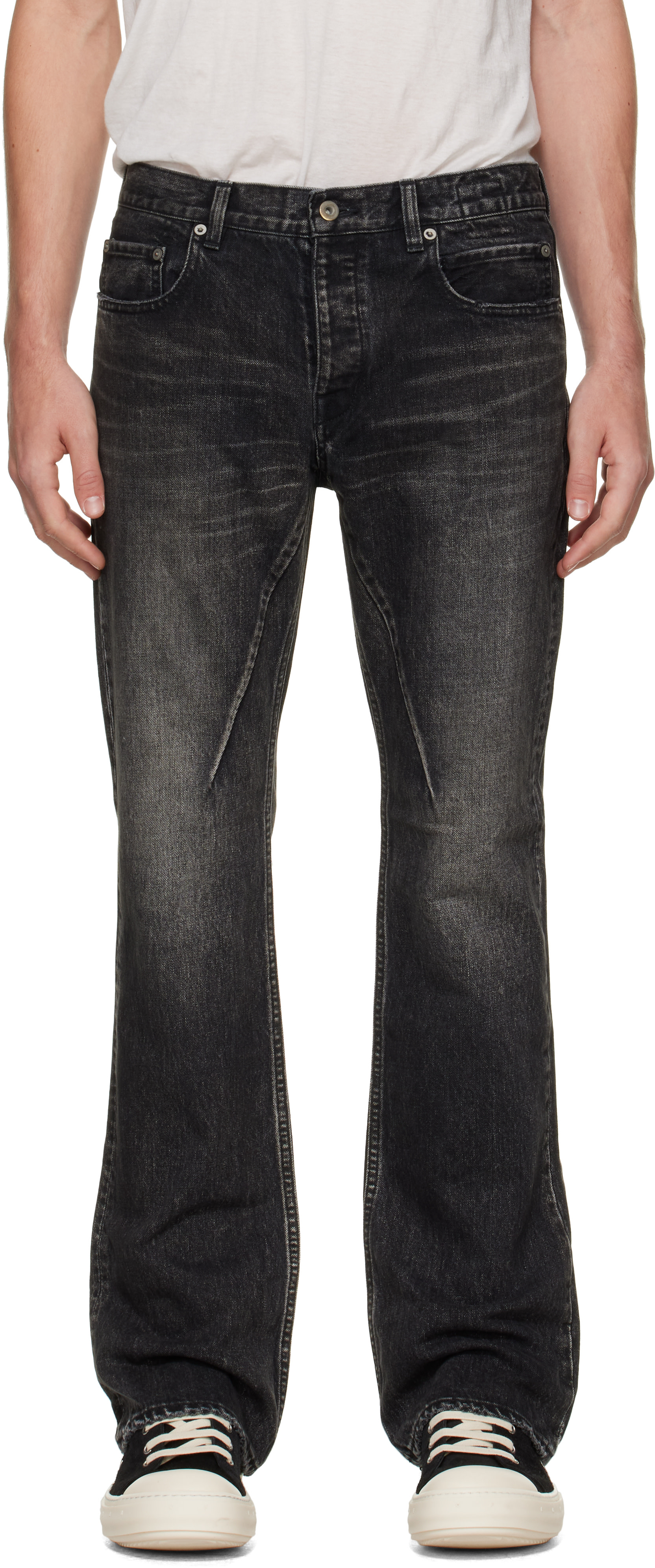 Rick Owens DRKSHDW: Black Tower Ryder Jeans | SSENSE Canada