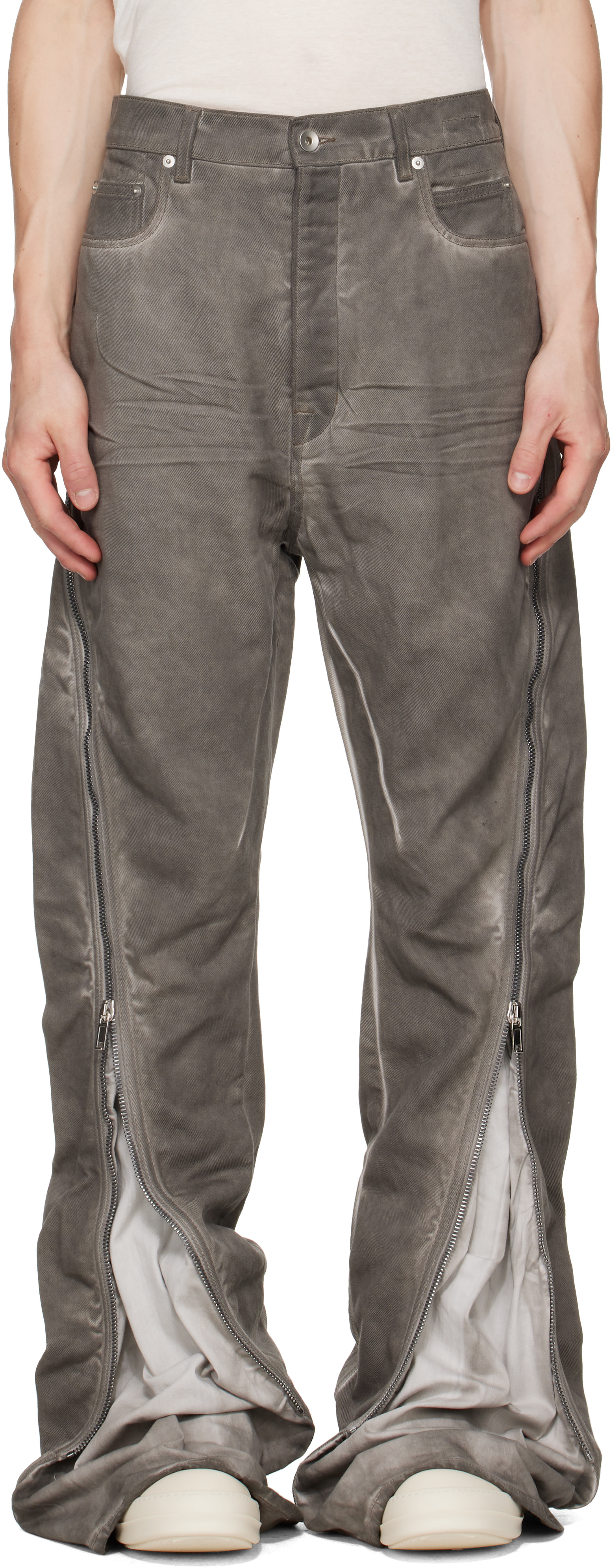 Rick Owens DRKSHDW: グレー Tower Bolan Banana ジーンズ | SSENSE 日本