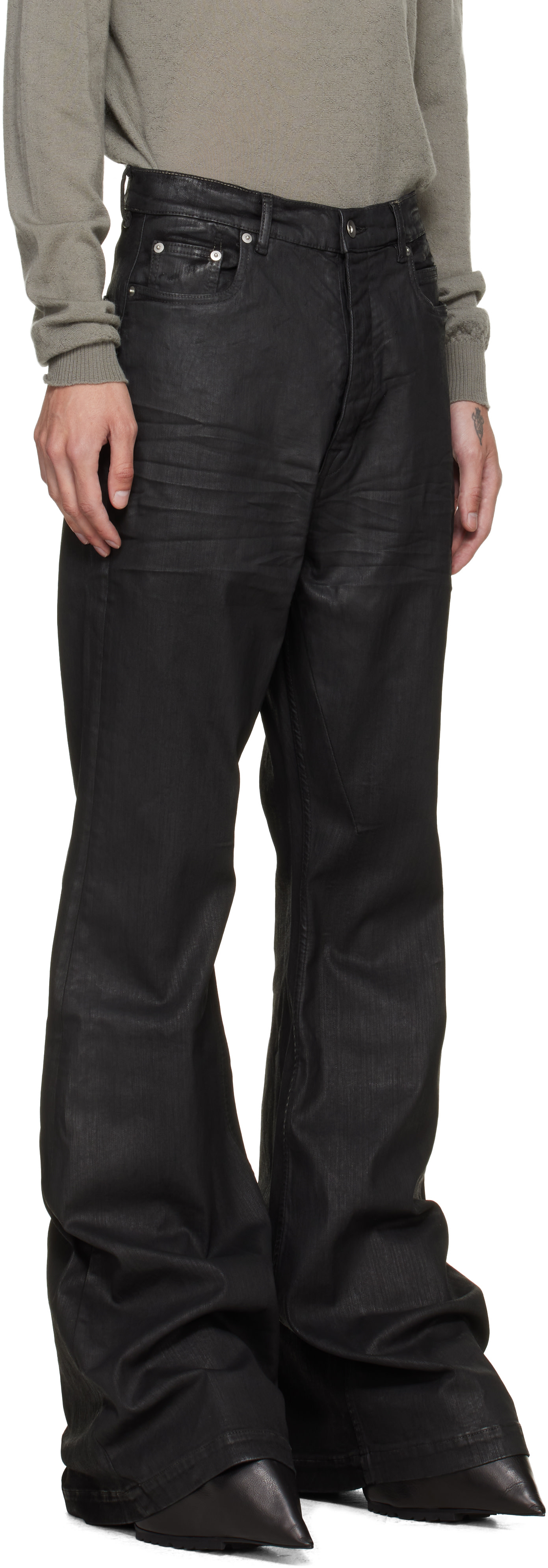 Rick Owens DRKSHDW: ブラック Tower Bolan ブーツカット ジーンズ