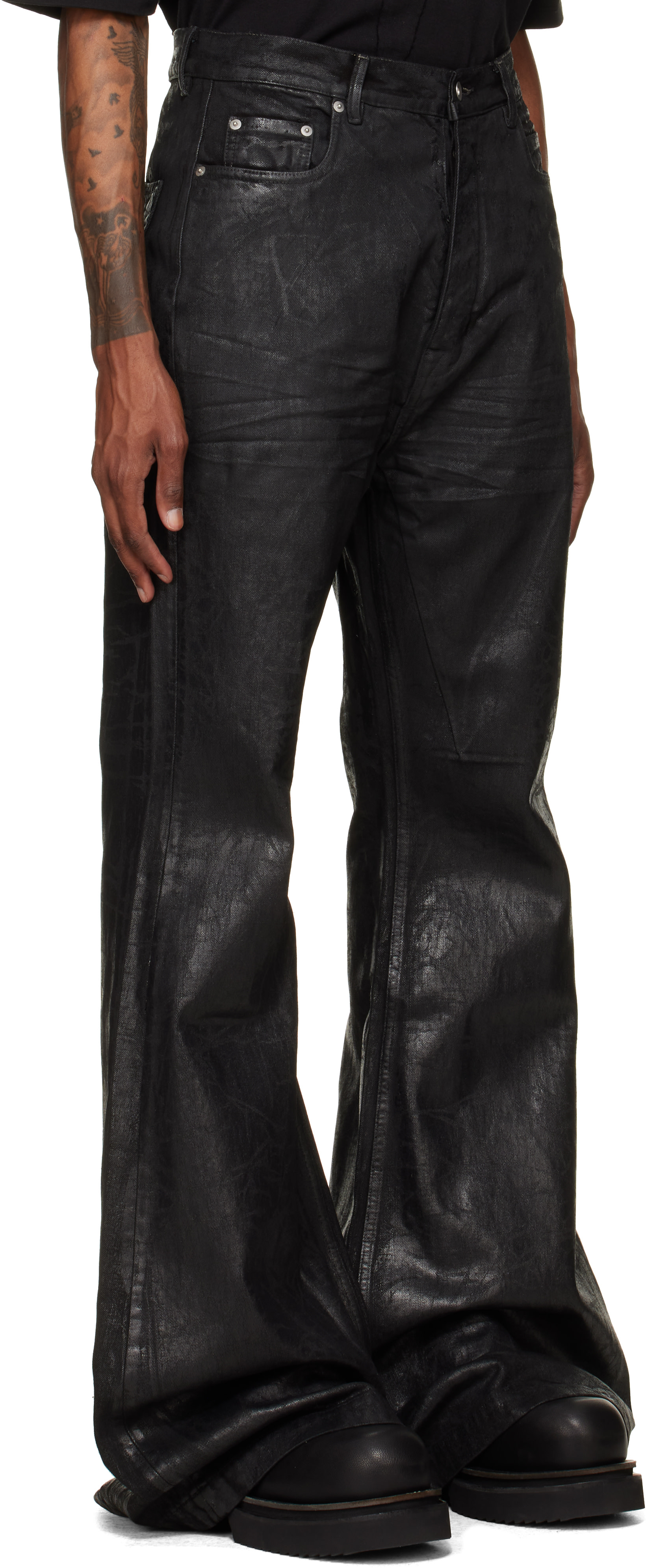 Rick Owens DRKSHDW: ブラック Tower Bolan ブーツカット ジーンズ