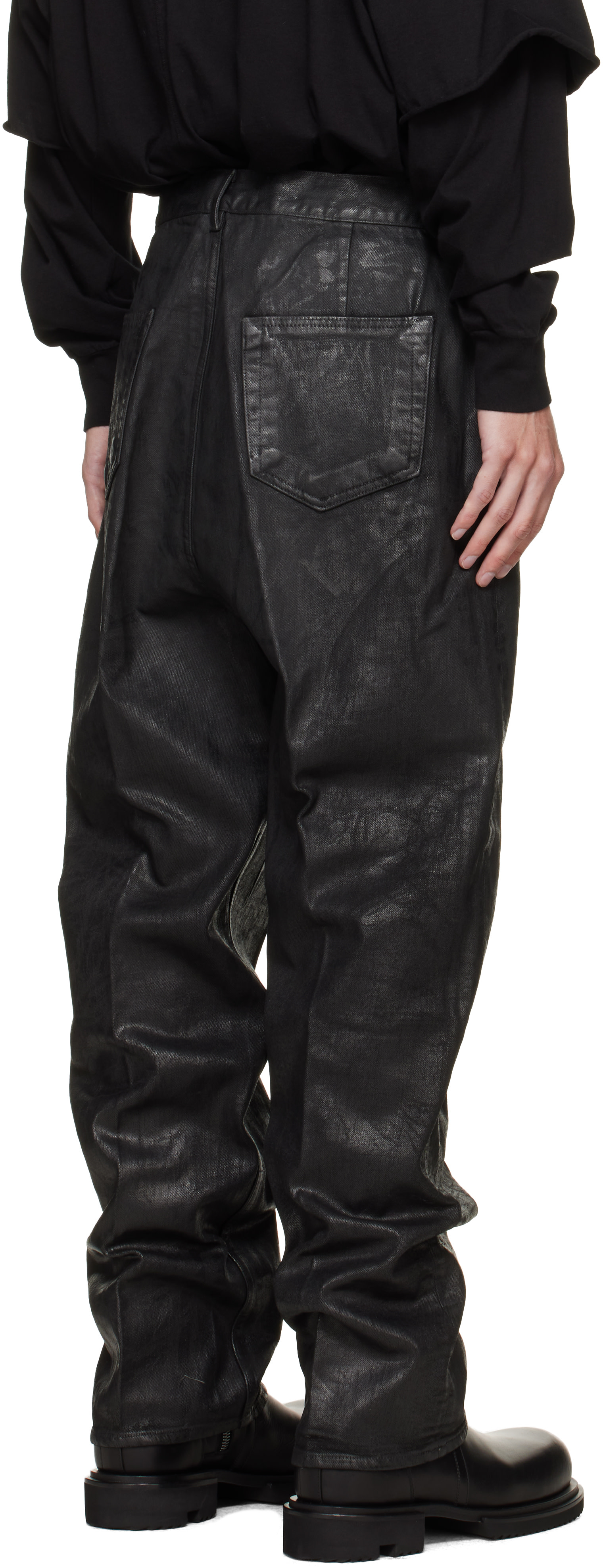 Rick Owens DRKSHDW: ブラック Tower Joris ジーンズ | SSENSE 日本