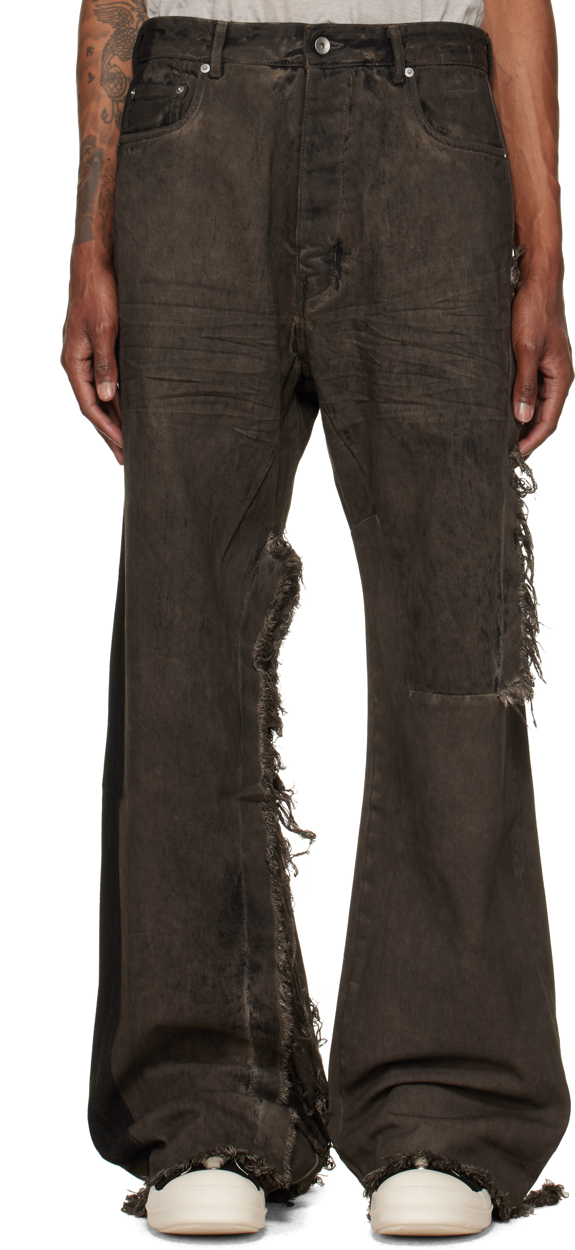 Rick Owens DRKSHDW: Gray Tower Combo Geth Jeans | SSENSE