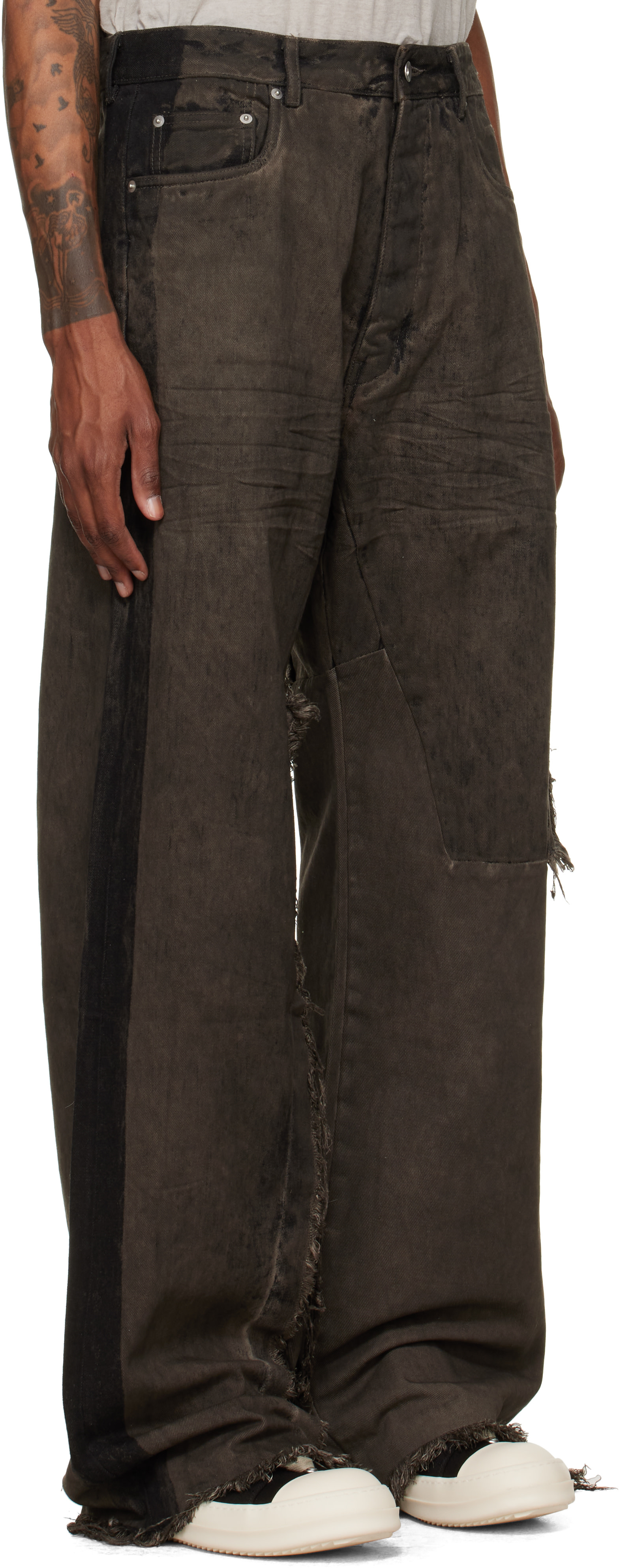 Rick Owens DRKSHDW: Gray Tower Combo Geth Jeans | SSENSE