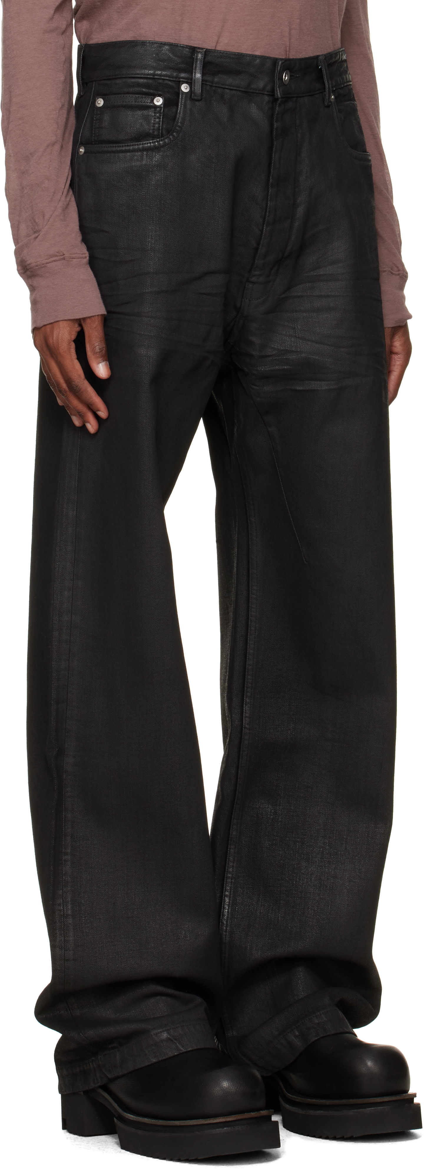 Rick Owens Drkshdw - 블랙 타워 게스 데님 진