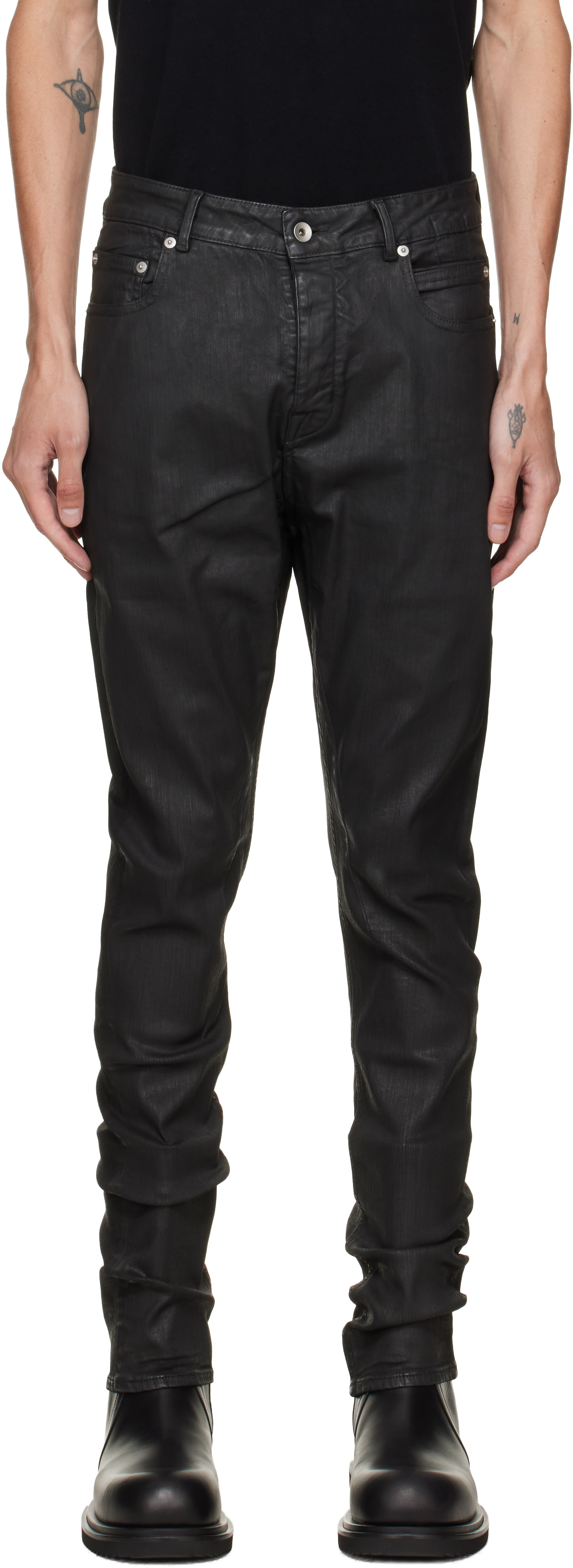Rick Owens DRKSHDW: Black Tower Detroit Cut Jeans | SSENSE