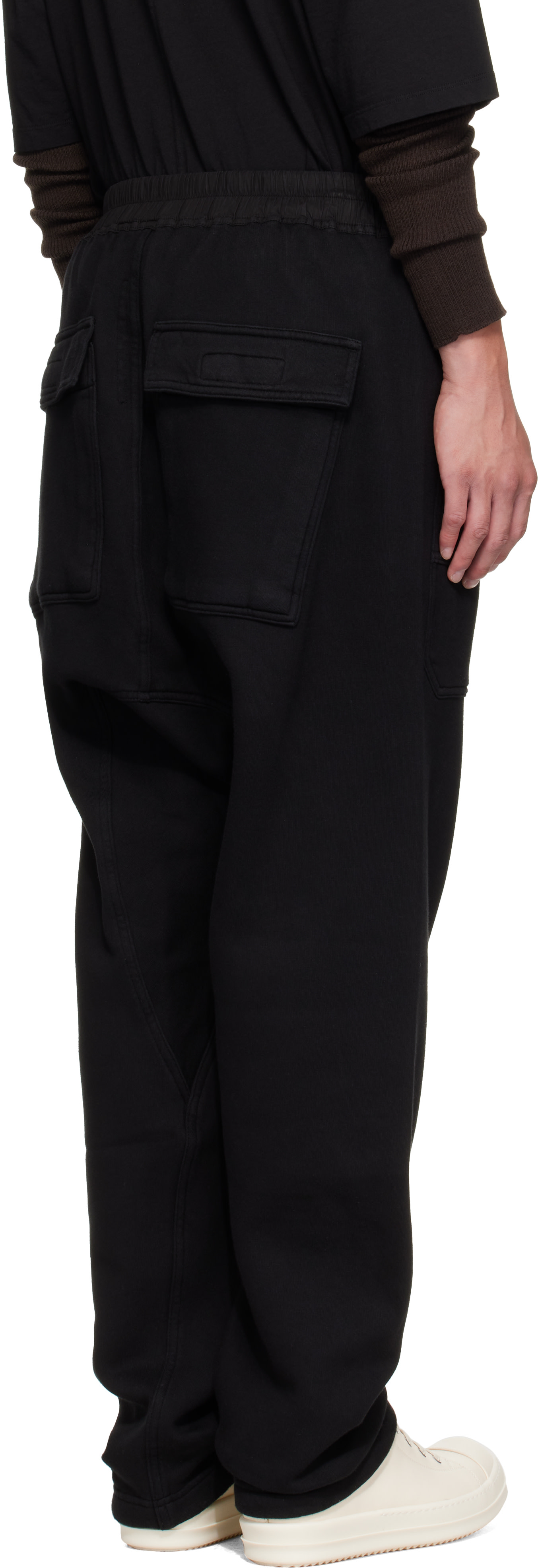 Rick Owens DRKSHDW: ブラック Tower Classic ドローストリング カーゴ