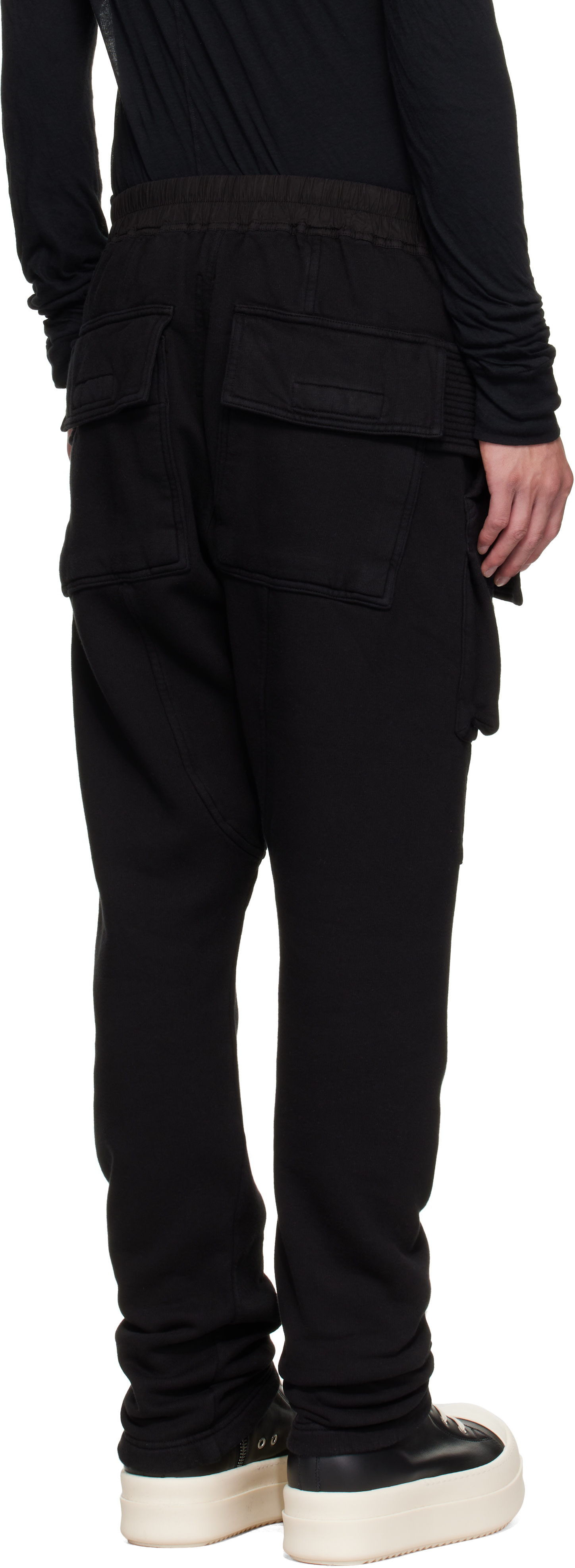Rick Owens DRKSHDW - Black Tower Creatch Drawstring Cargo Pants