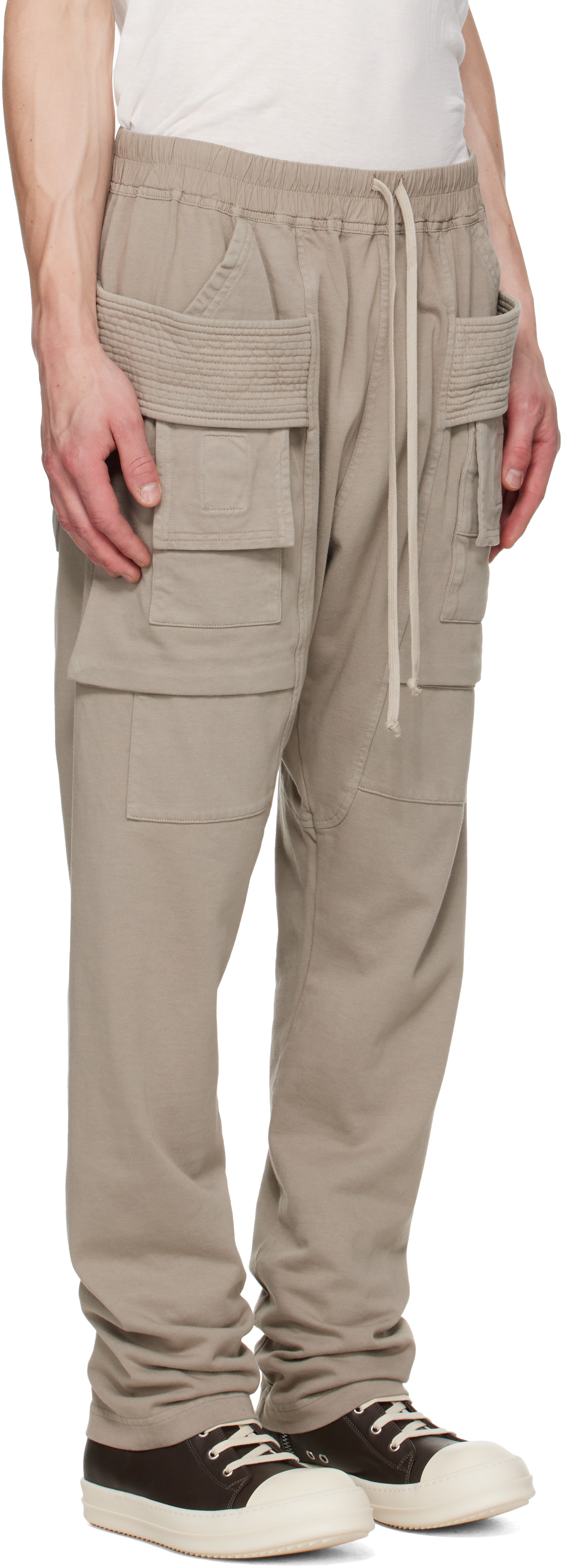 Rick Owens DRKSHDW - Gray Tower Creatch Cargo Drawstring Pants