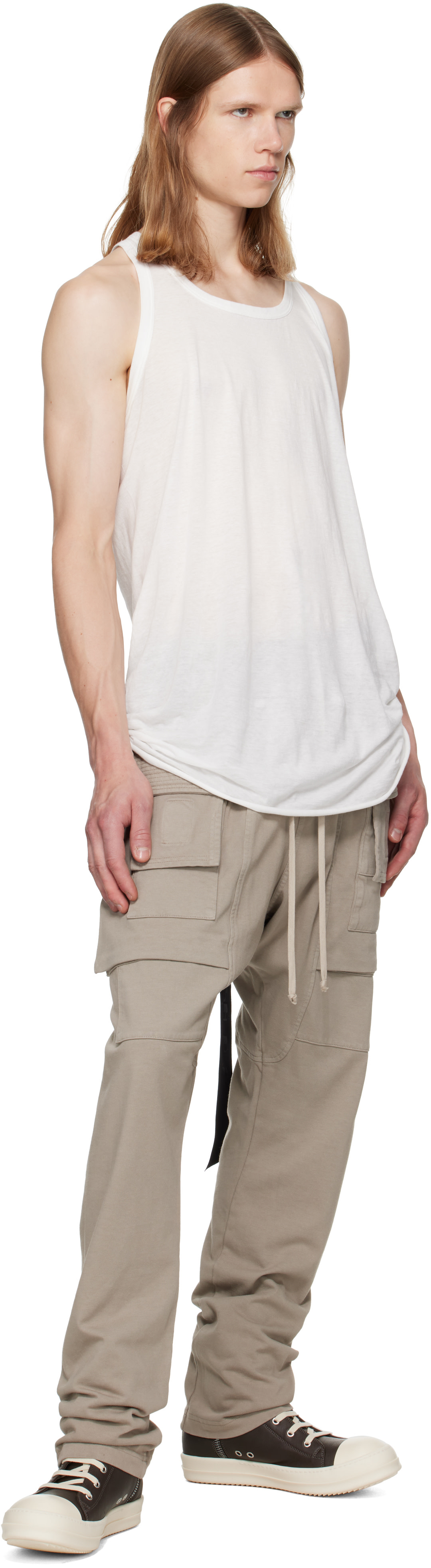 Rick Owens DRKSHDW - Gray Tower Creatch Cargo Drawstring Pants