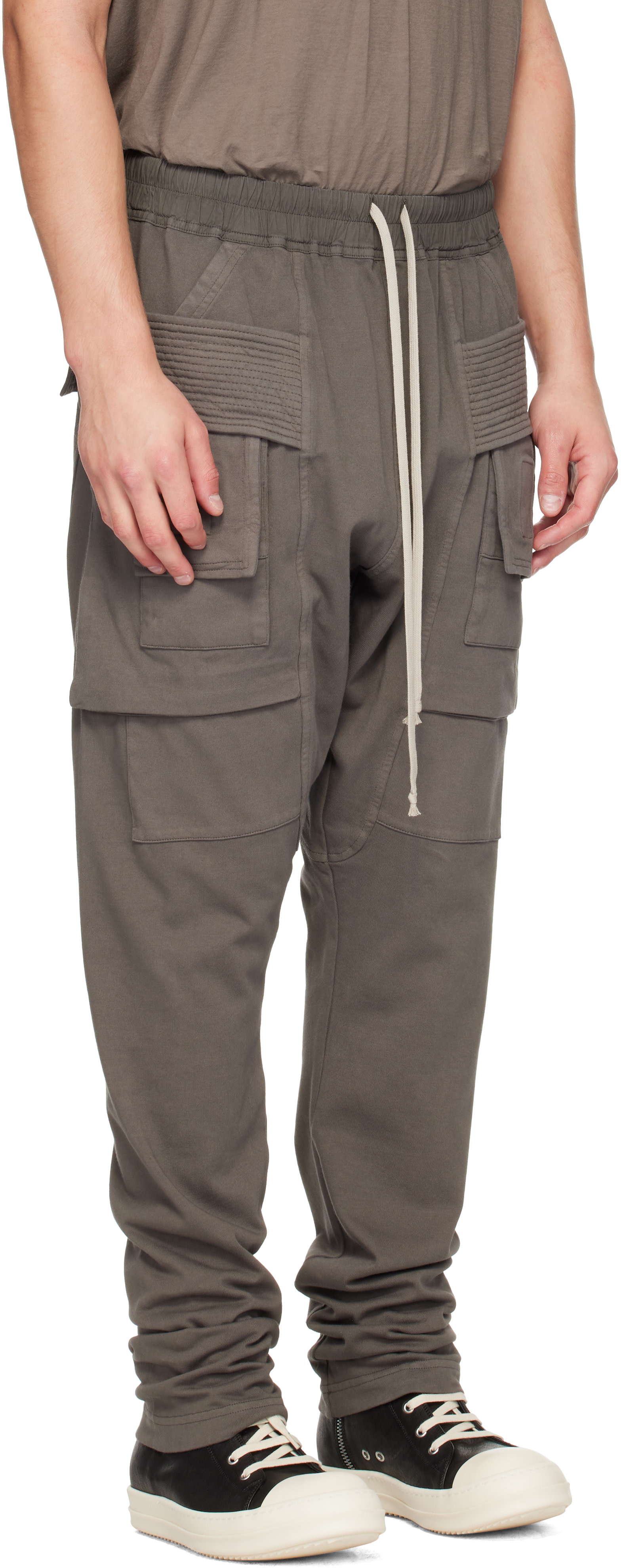 Rick Owens DRKSHDW - Gray Tower Creatch Drawstring Cargo Pants