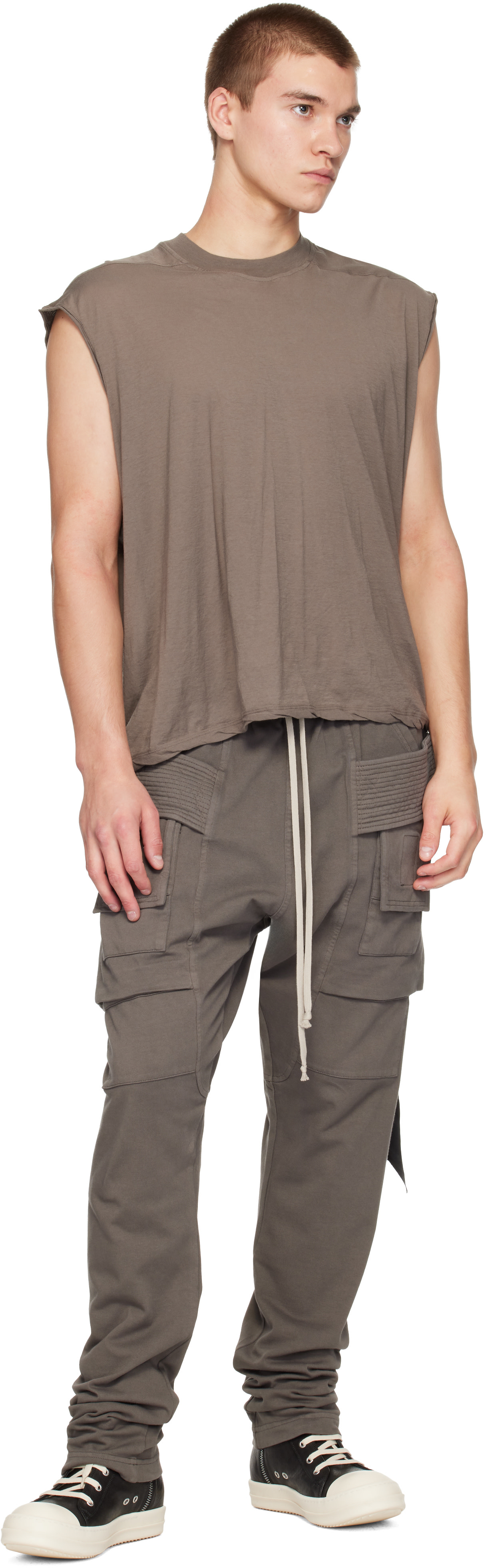 Rick Owens DRKSHDW - Gray Tower Creatch Drawstring Cargo Pants