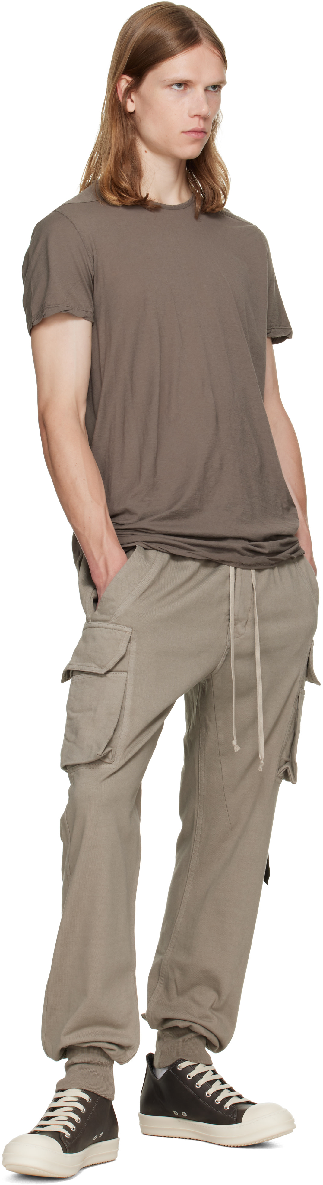 Rick Owens DRKSHDW: トープ Tower Mastodon Cut スウェットパンツ