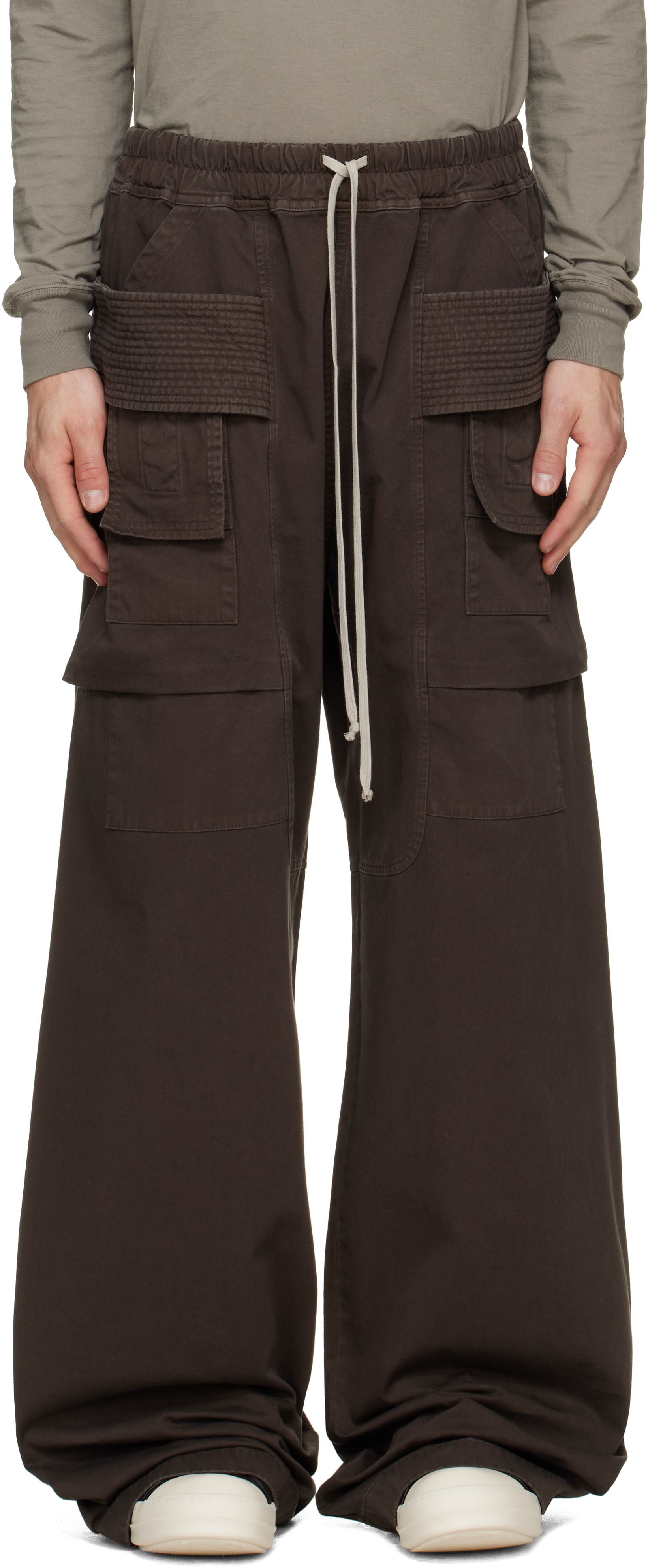 パンツ Rick Owens drkshdw CREATCH CARGO WIDE Rick Owens DRKSHDW: Brown Tower Creatch Wide Cargo Pants | SSENSE