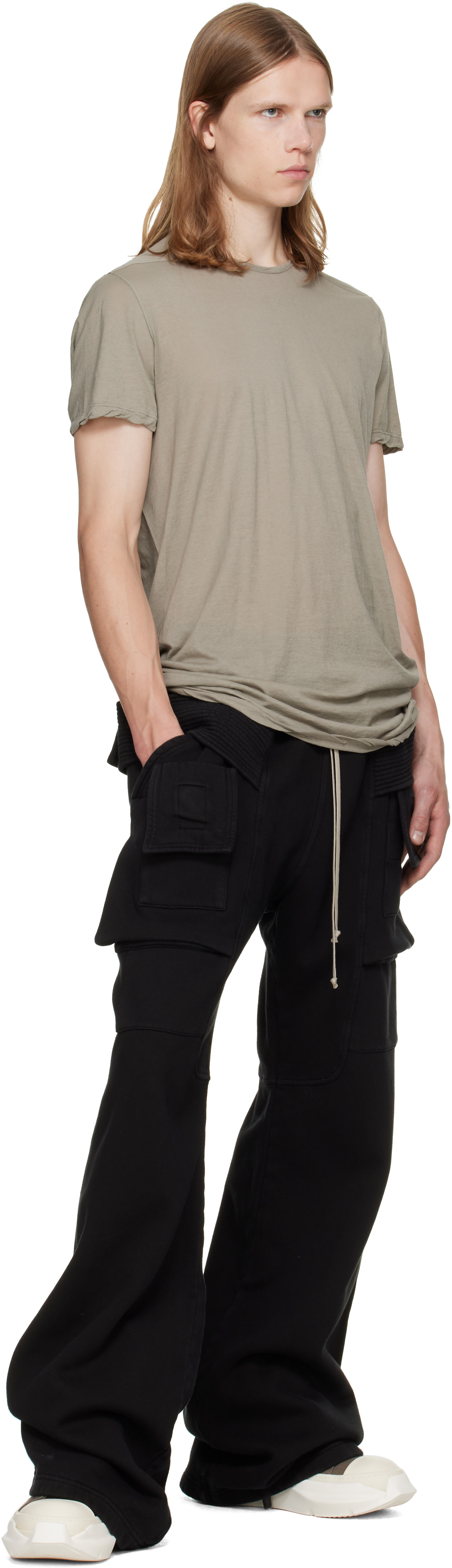 Rick Owens DRKSHDW: Black Tower Creatch Wide Cargo Lounge Pants