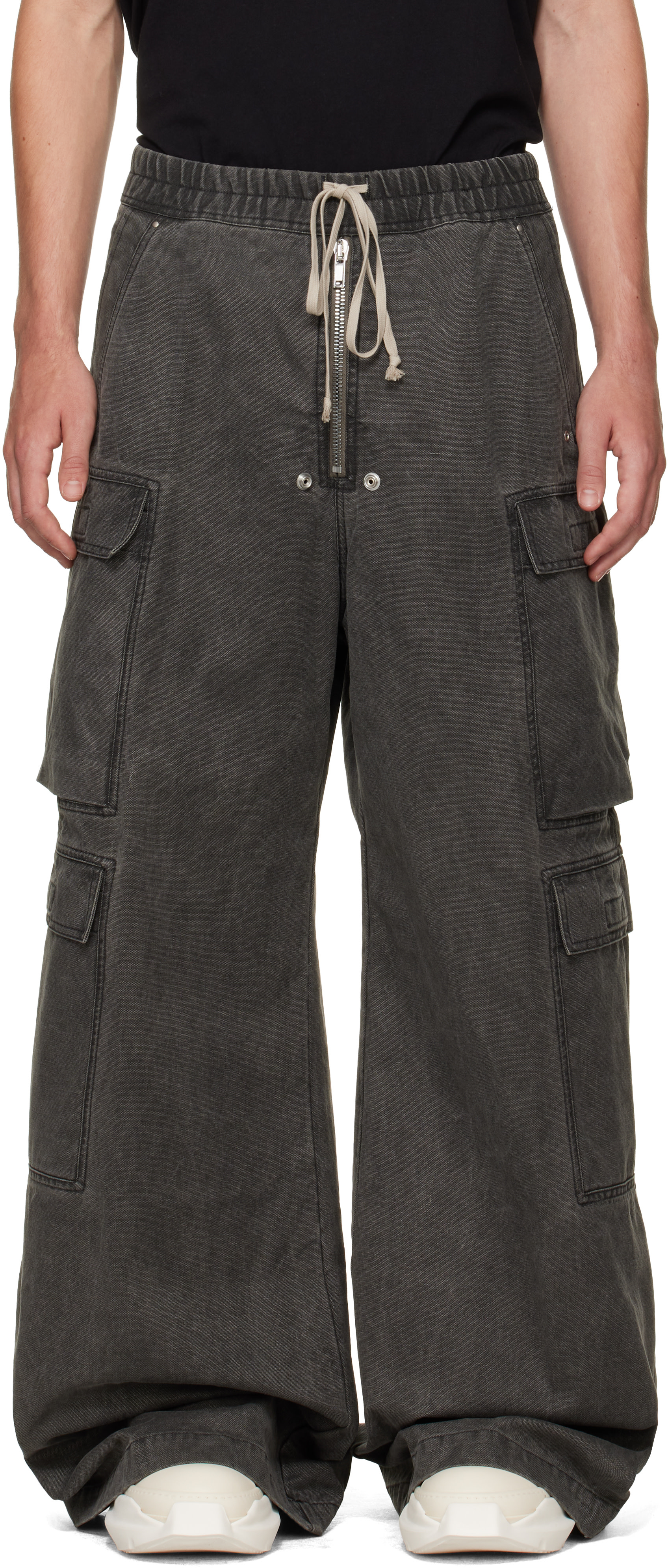 パンツ RickOwens DRKSHDWDOUBLECARGOJUMBO BELAS Rick Owens DRKSHDW: Gray Tower Double Cargo Jumbo Belas Pants