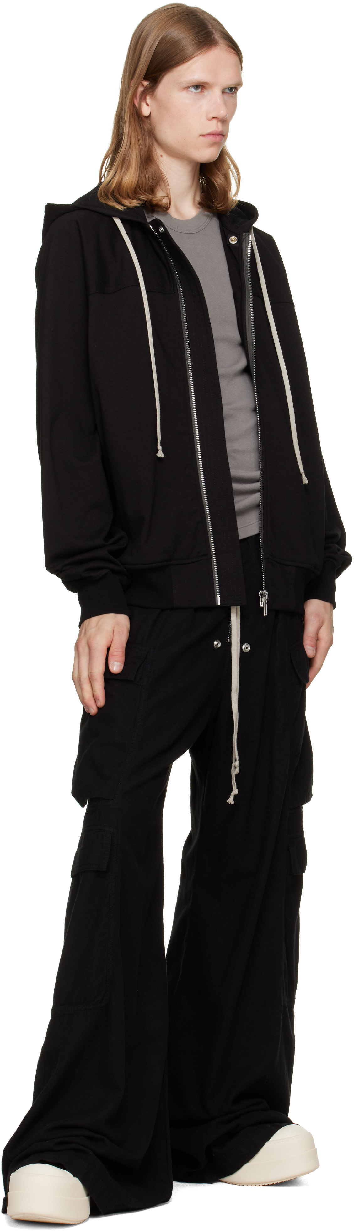 Rick Owens DRKSHDW: Black Tower Double Cargo Jumbo Bela Pants | SSENSE