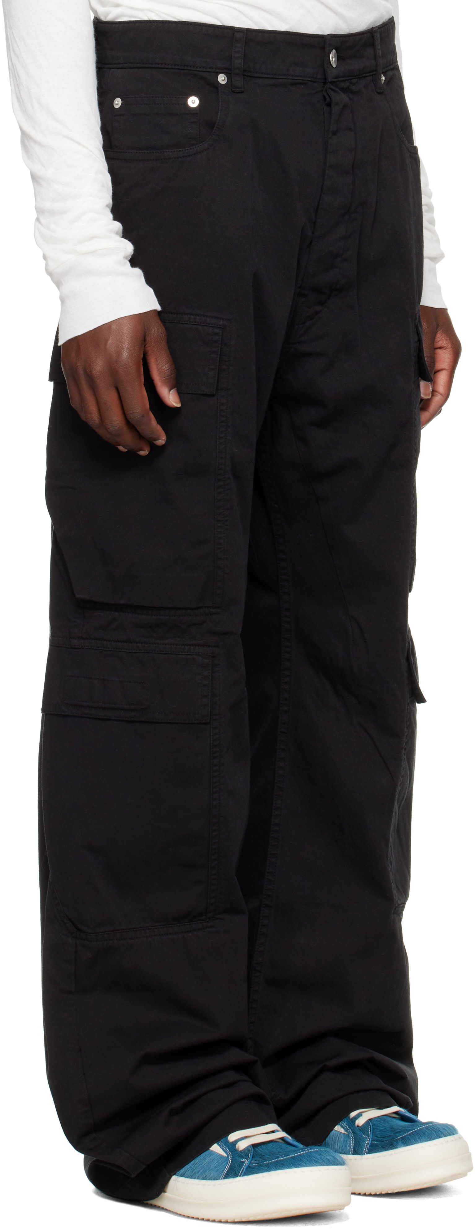 Rick Owens DRKSHDW: Black Tower Double Cargo Jeans | SSENSE