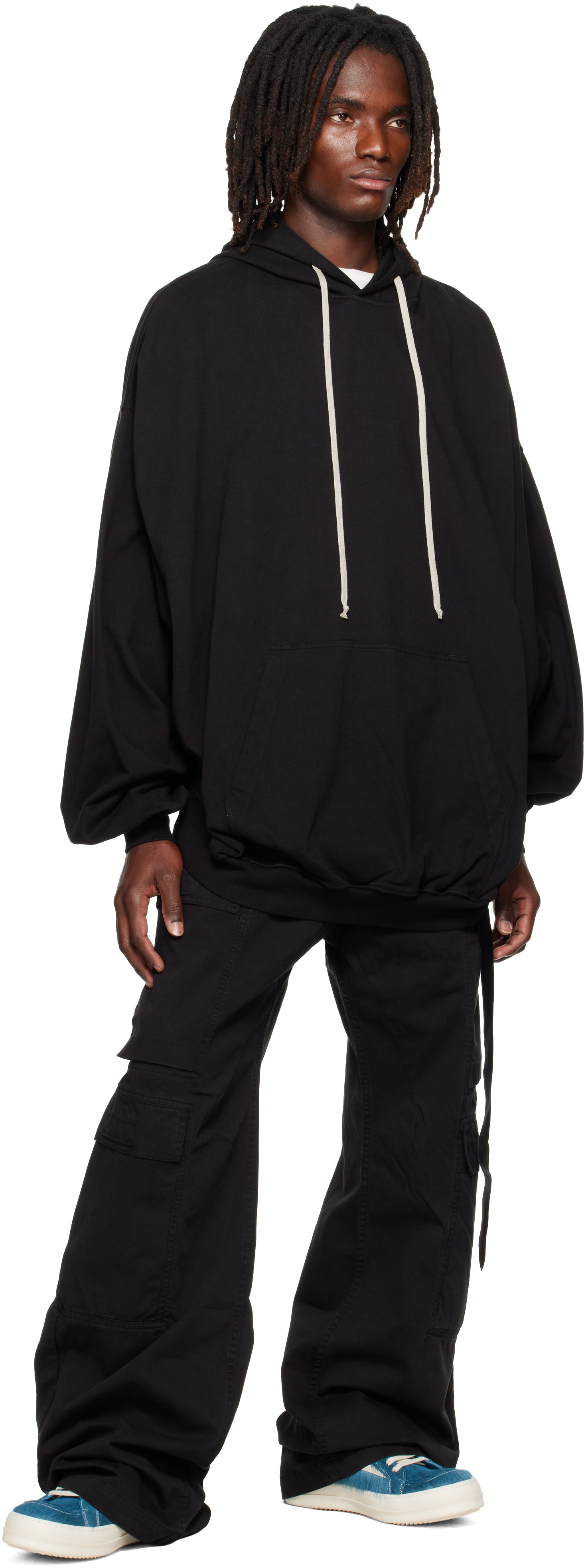 Rick Owens DRKSHDW: Black Tower Double Cargo Jeans | SSENSE