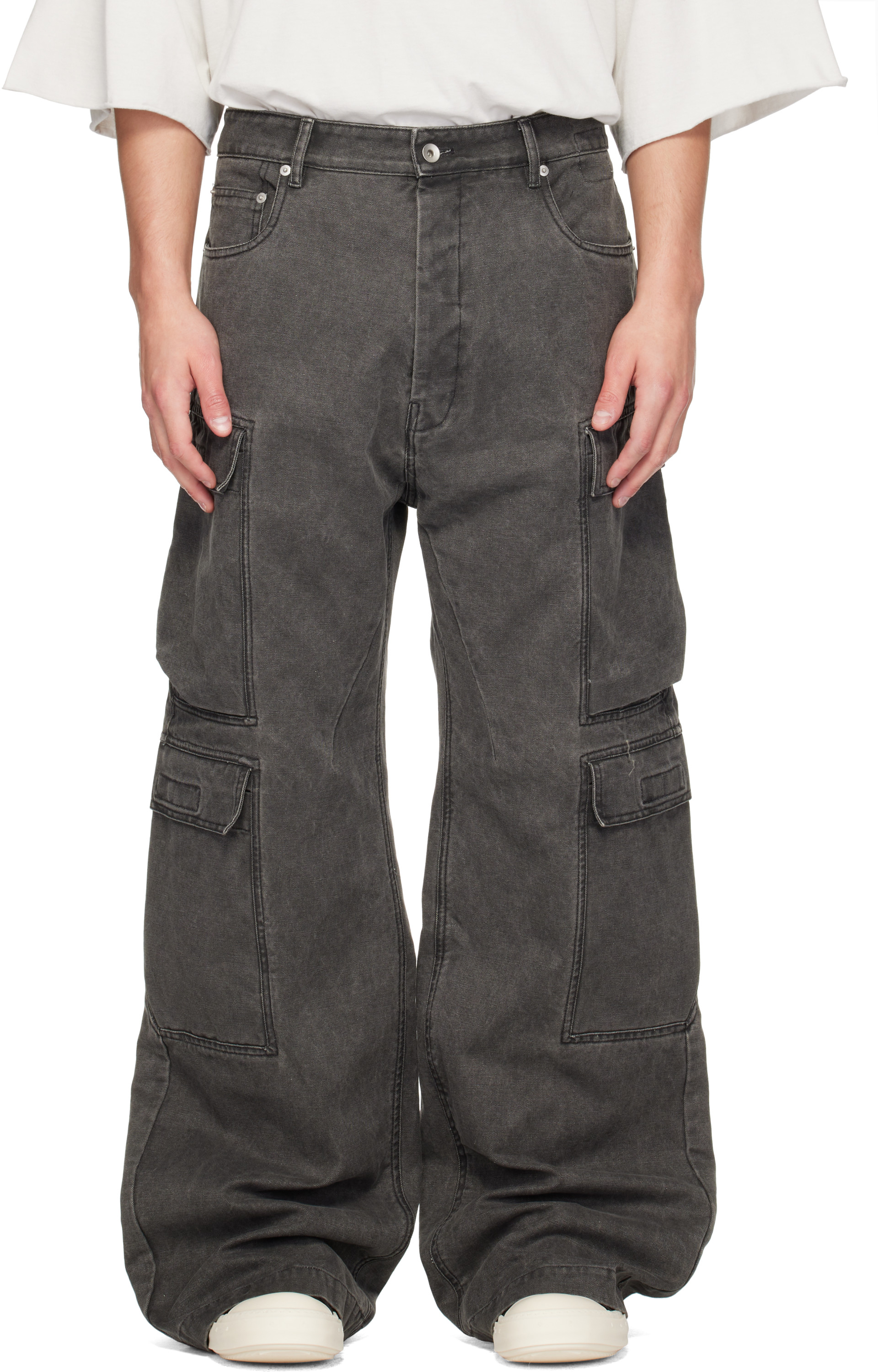 Rick Owens DRKSHDW - Gray Tower Double Cargo Pants