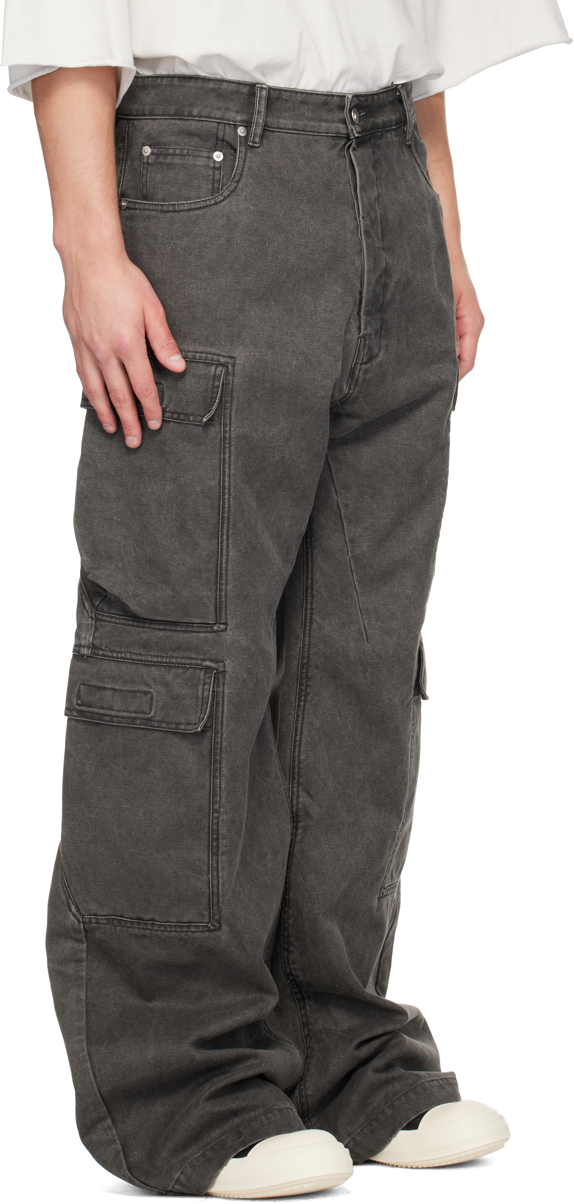 Rick Owens DRKSHDW - Gray Tower Double Cargo Pants