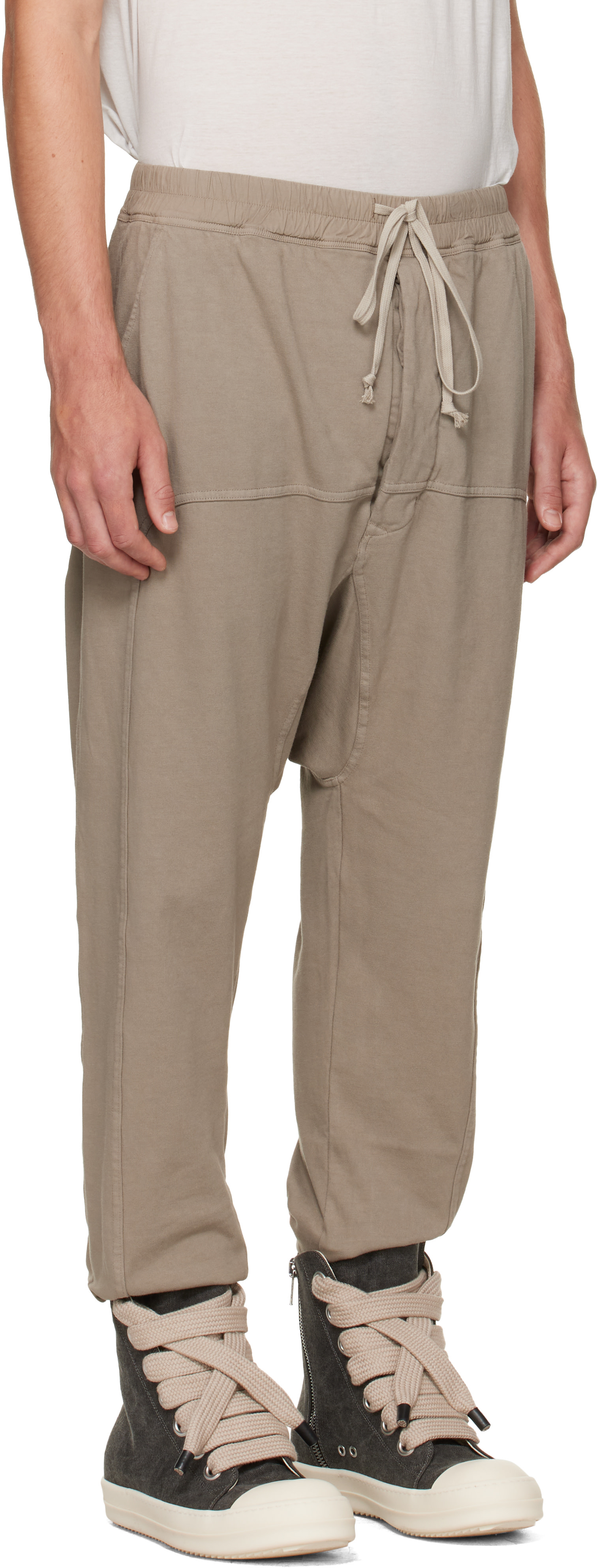 Rick Owens DRKSHDW - Beige Tower Drawstring Sweatpants