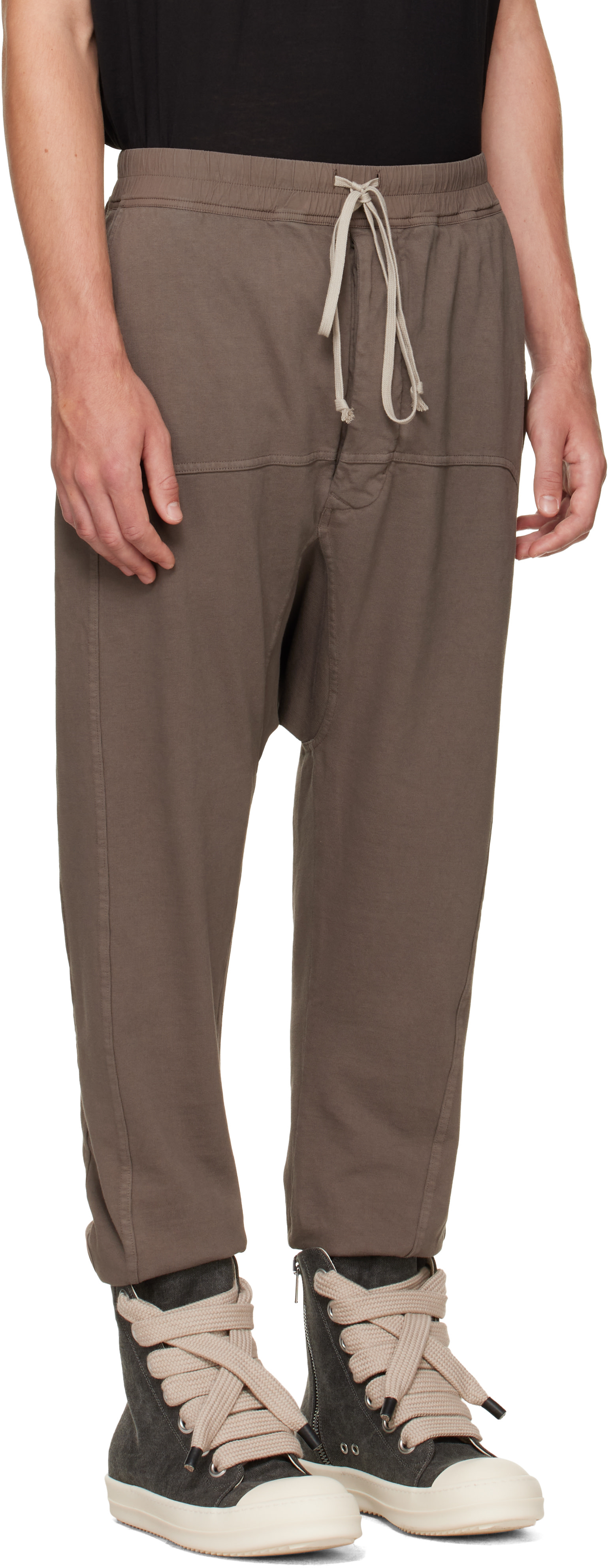 Rick Owens DRKSHDW - Brown Tower Drawstring Sweatpants
