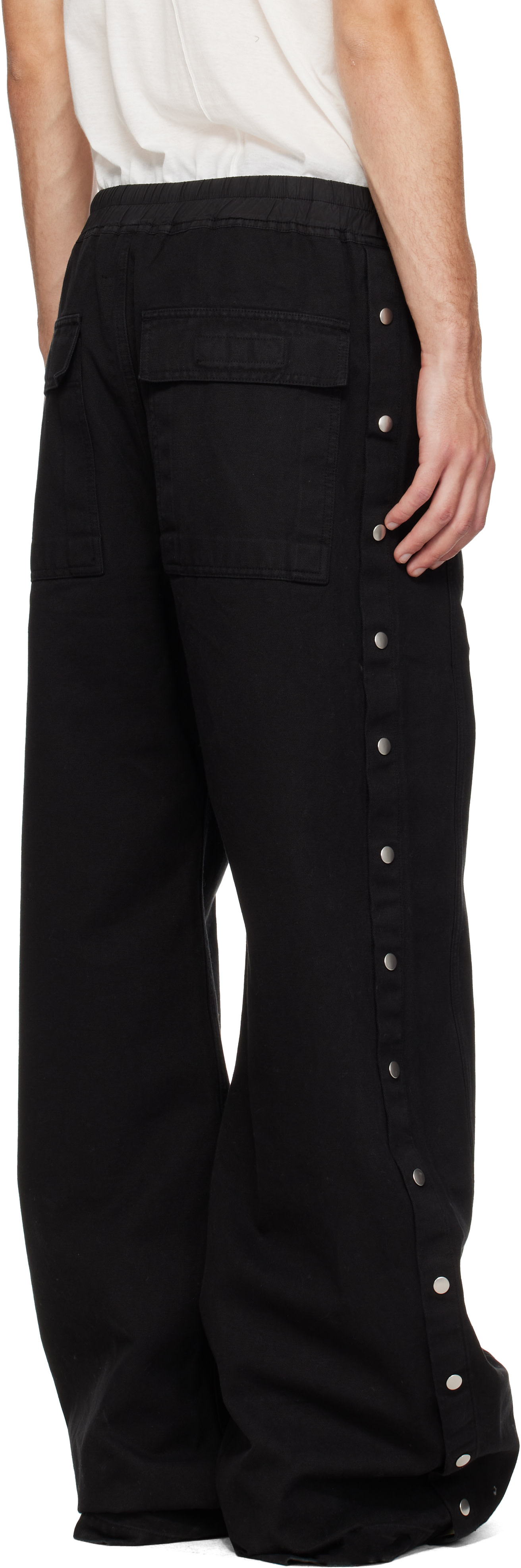 Rick Owens DRKSHDW: Black Tower Wide Pusher Trousers | SSENSE