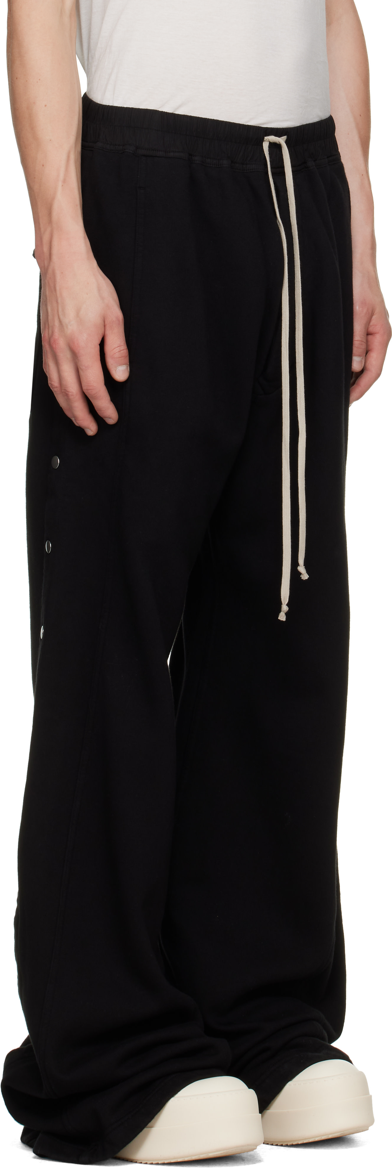 Rick Owens DRKSHDW: Black Tower Wide Pusher Sweatpants | SSENSE