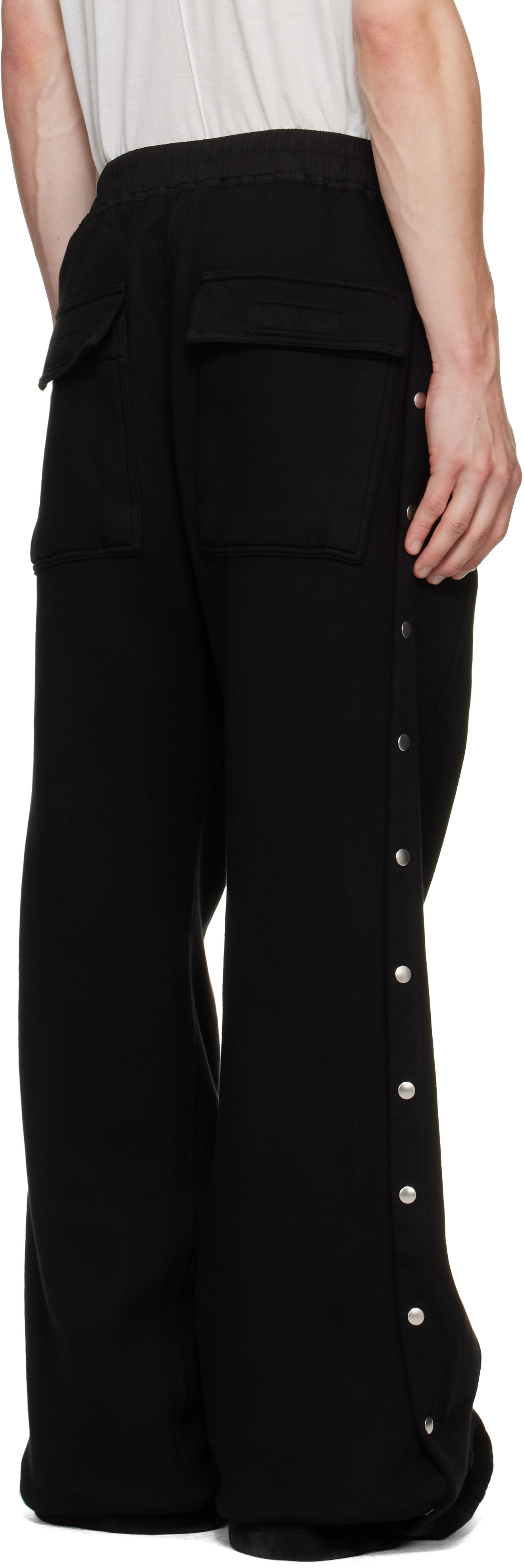 Rick Owens DRKSHDW: ブラック Tower Wide Pusher スウェットパンツ