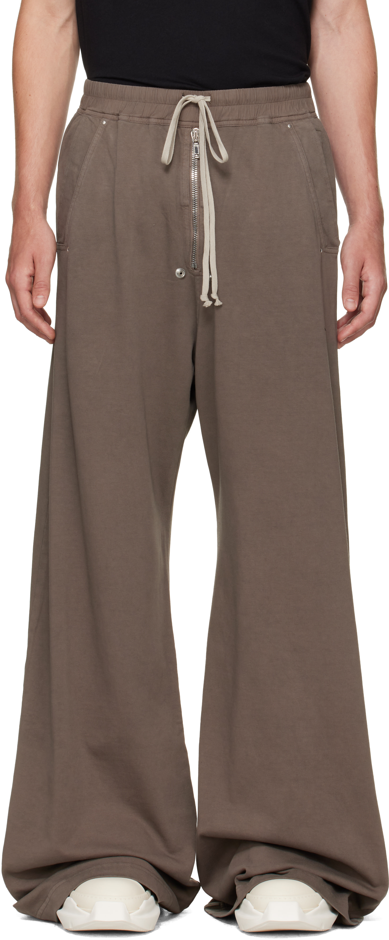 Rick Owens DRKSHDW: Brown Tower Geth Belas Sweatpants | SSENSE