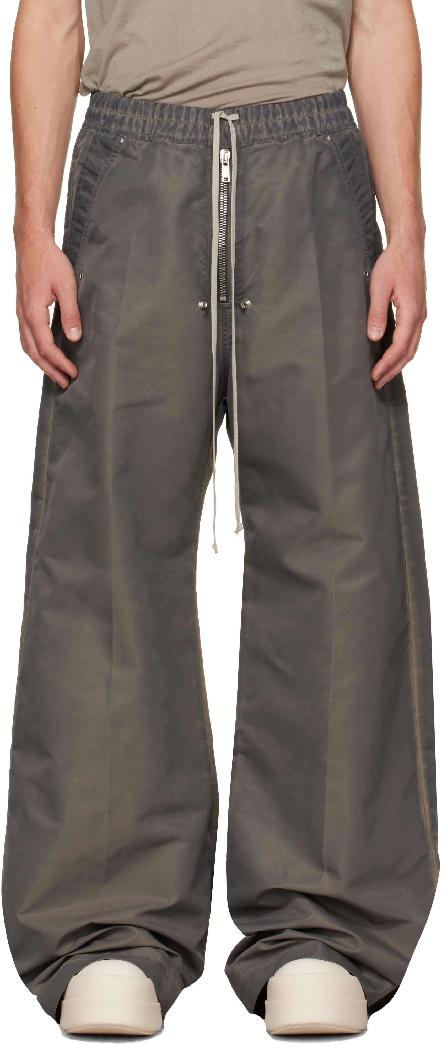 Rick Owens DRKSHDW: Gray Tower Geth Belas Trousers | SSENSE