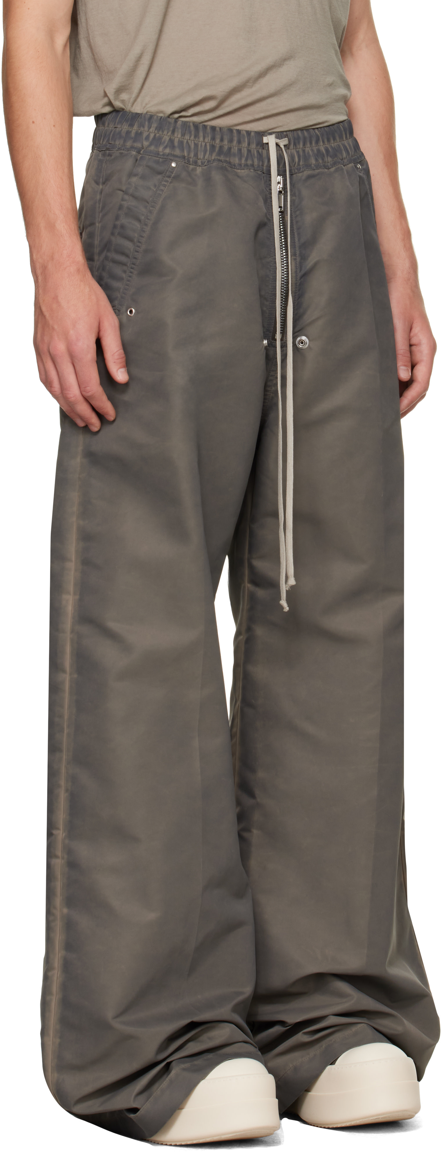 Rick Owens DRKSHDW: Gray Tower Geth Belas Trousers | SSENSE