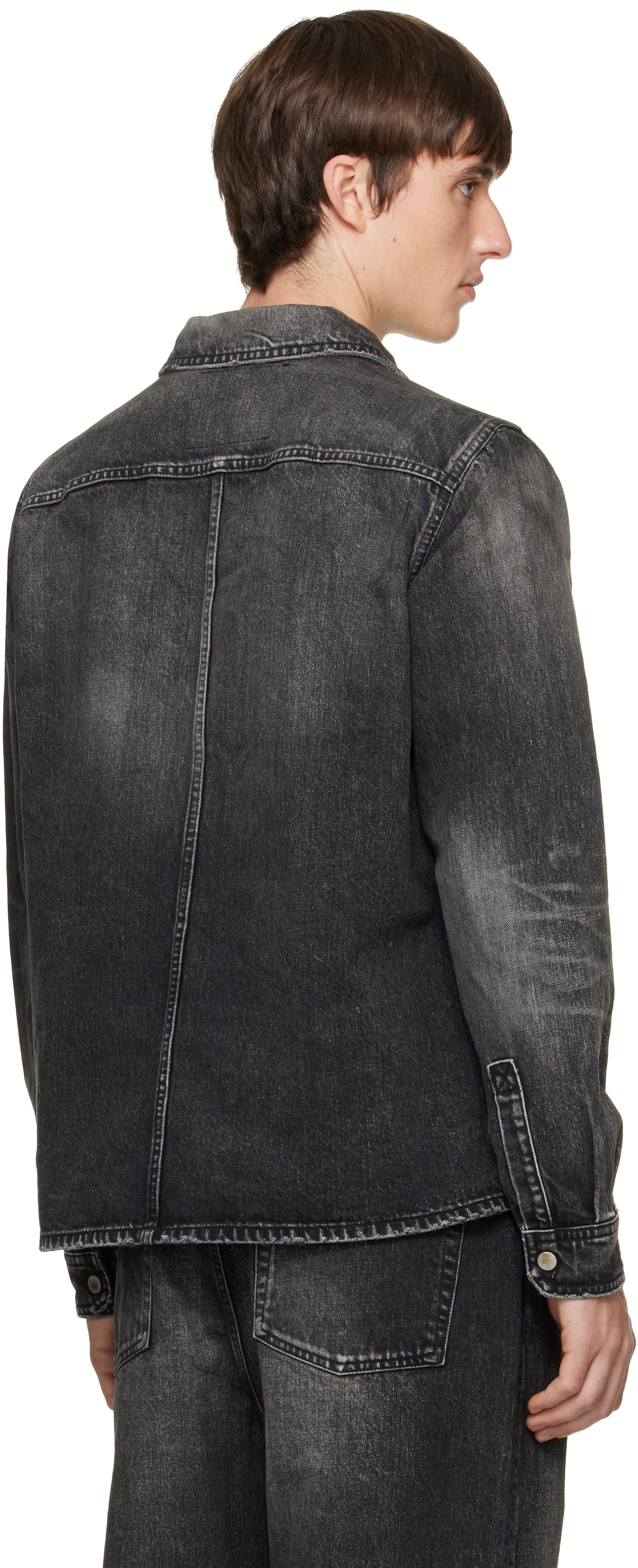 Rick Owens DRKSHDW: ブラック Tower クロップド デニム オーバー