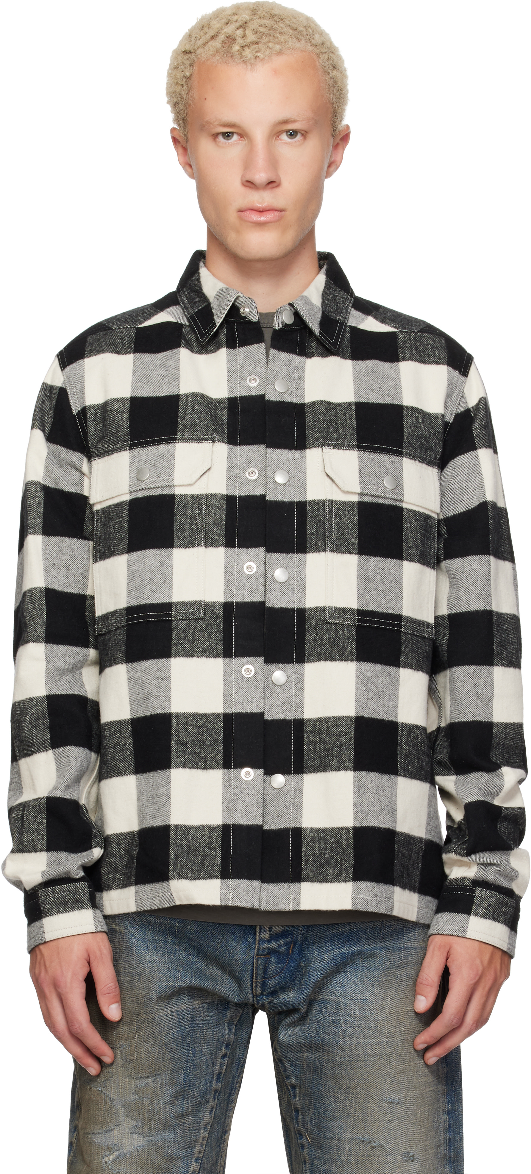 Rick Owens DRKSHDW: Gray Tower Cropped Outershirt | SSENSE