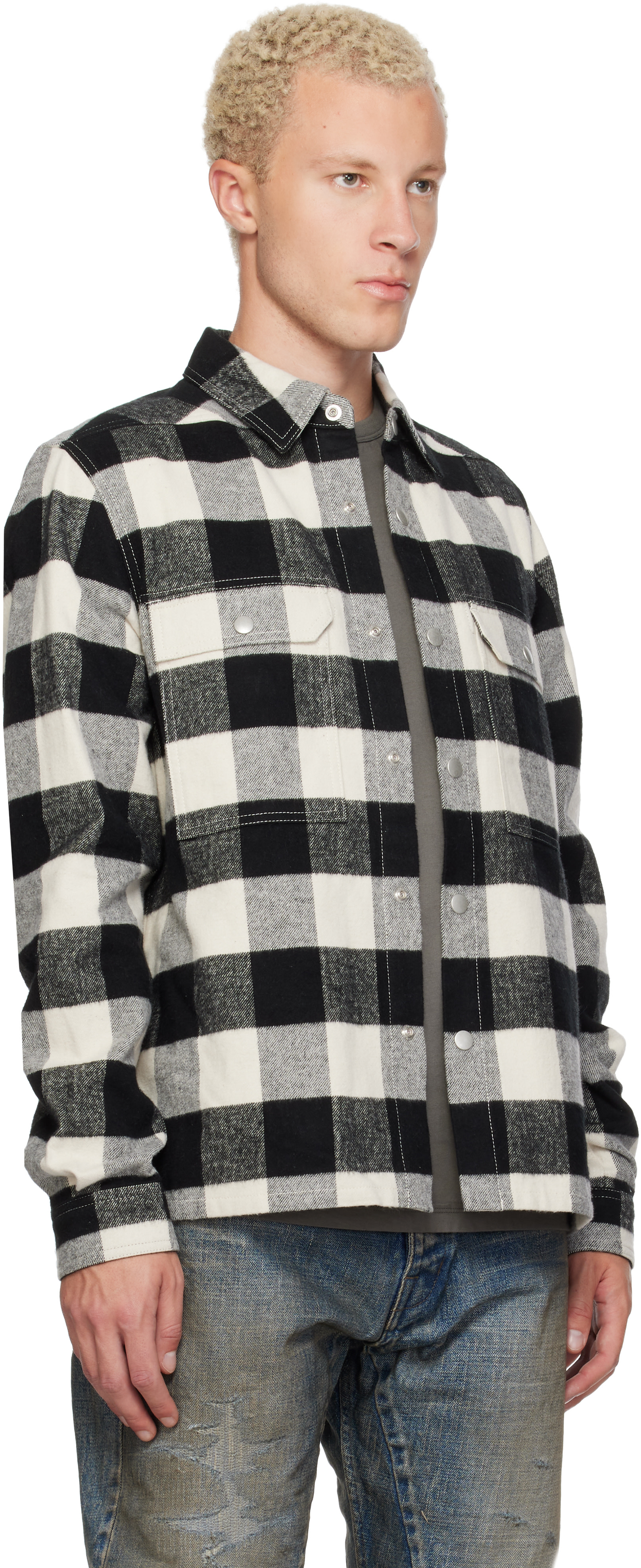 Rick Owens DRKSHDW: Gray Tower Cropped Outershirt | SSENSE