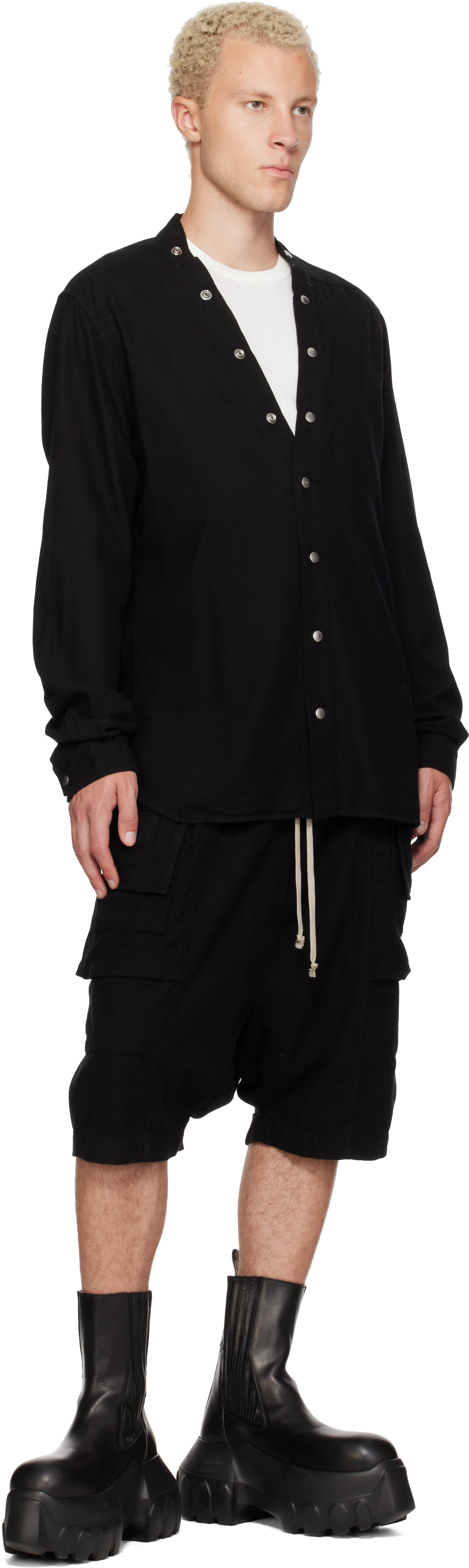 Rick Owens DRKSHDW: Black Tower Larry Shirt | SSENSE