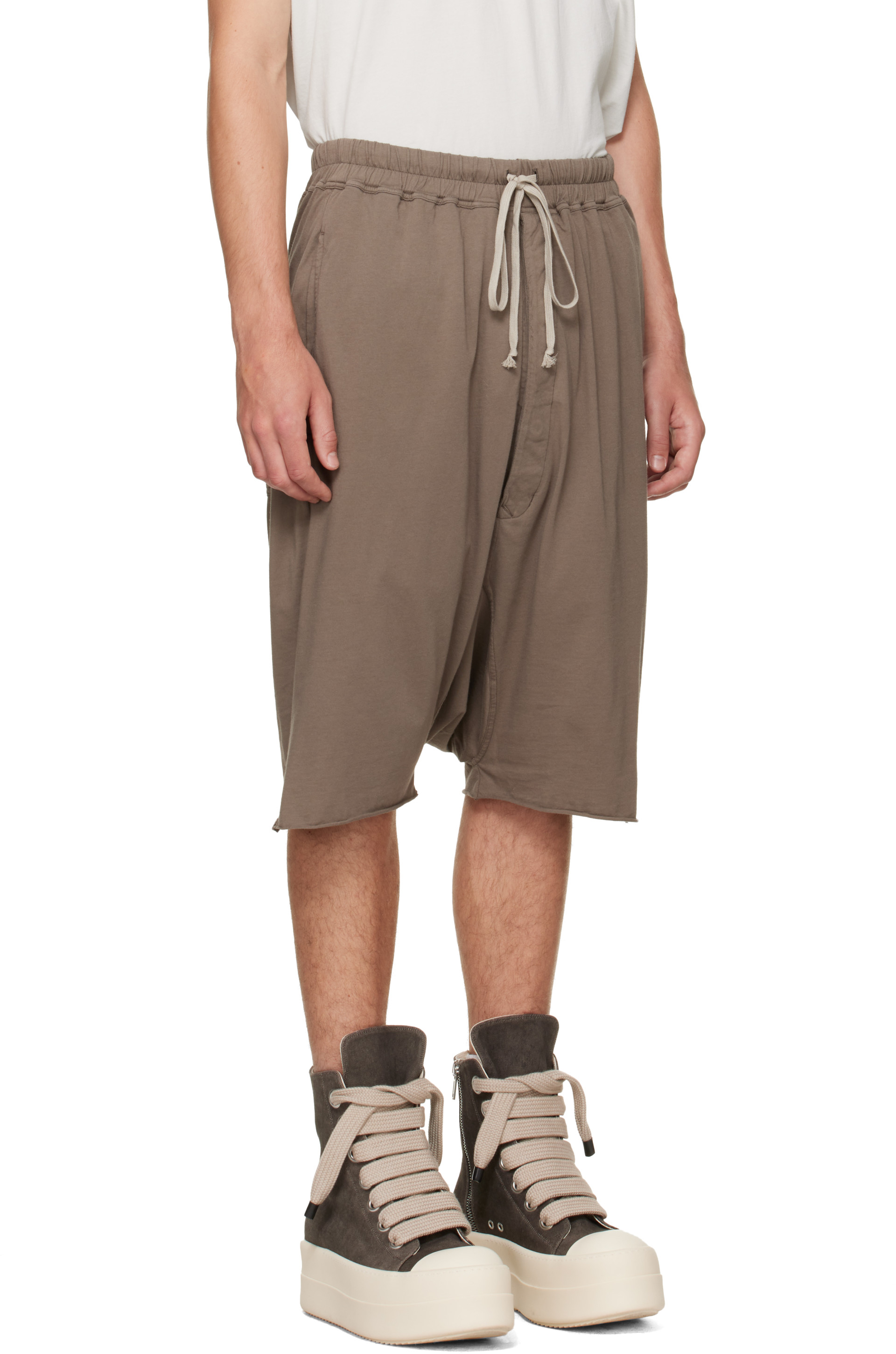 Rick Owens DRKSHDW: トープ Tower Drawstring Pods ショートパンツ
