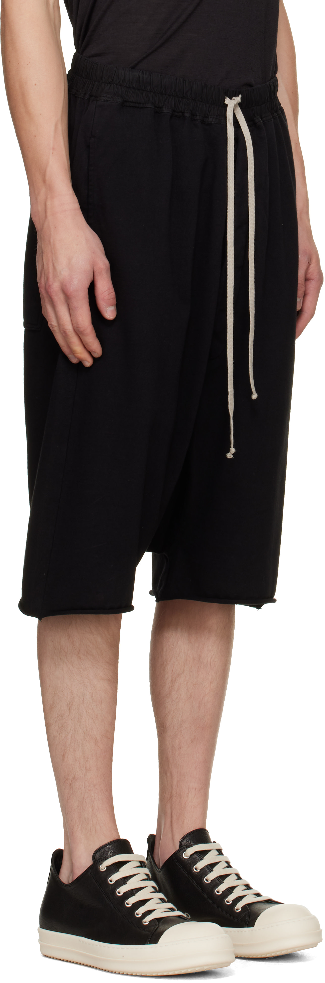 Rick Owens Drkshdw - 블랙 타워 드로우스트링 포드 쇼츠