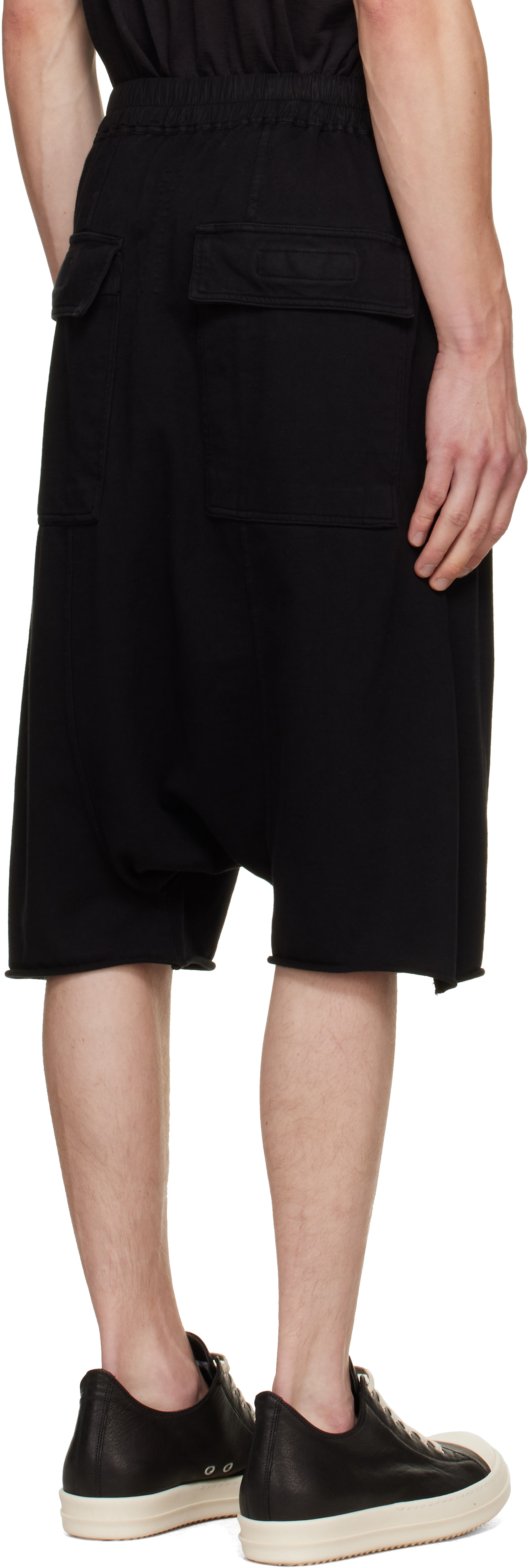 Rick Owens DRKSHDW: Black Tower Drawstring Pods Shorts | SSENSE Rick Owens DRKSHDW: Black Tower Drawstring Pods Shorts | SSENSE